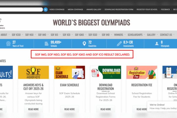 SOF IMO result 2025-26 released at sofworld.org: Check direct link to download here