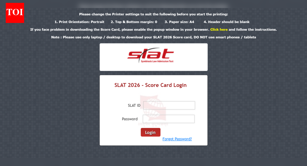 SLAT 2026 result released at stat.test.org: Check direct link to download scorecards here