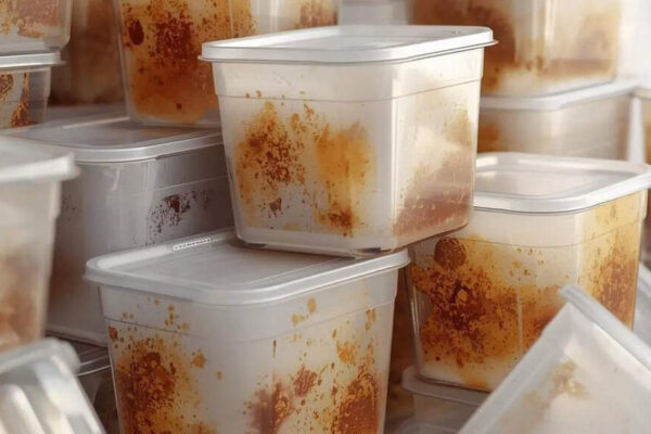 Best ways to remove tough stains from plastic food containers |