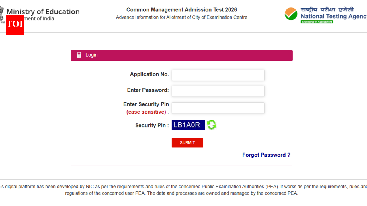 CMAT 2026 city intimation slip released: Check direct link, steps to submit scribe details here