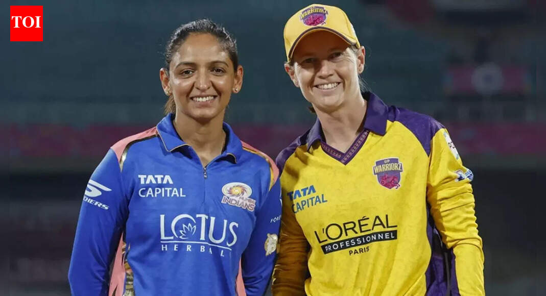 UP Warriorz 6/1 in 0.5 Overs | MI vs UPW, WPL Live Score: Mumbai Indians captain Harmanpreet Kaur opts to field vs UP Warriorz