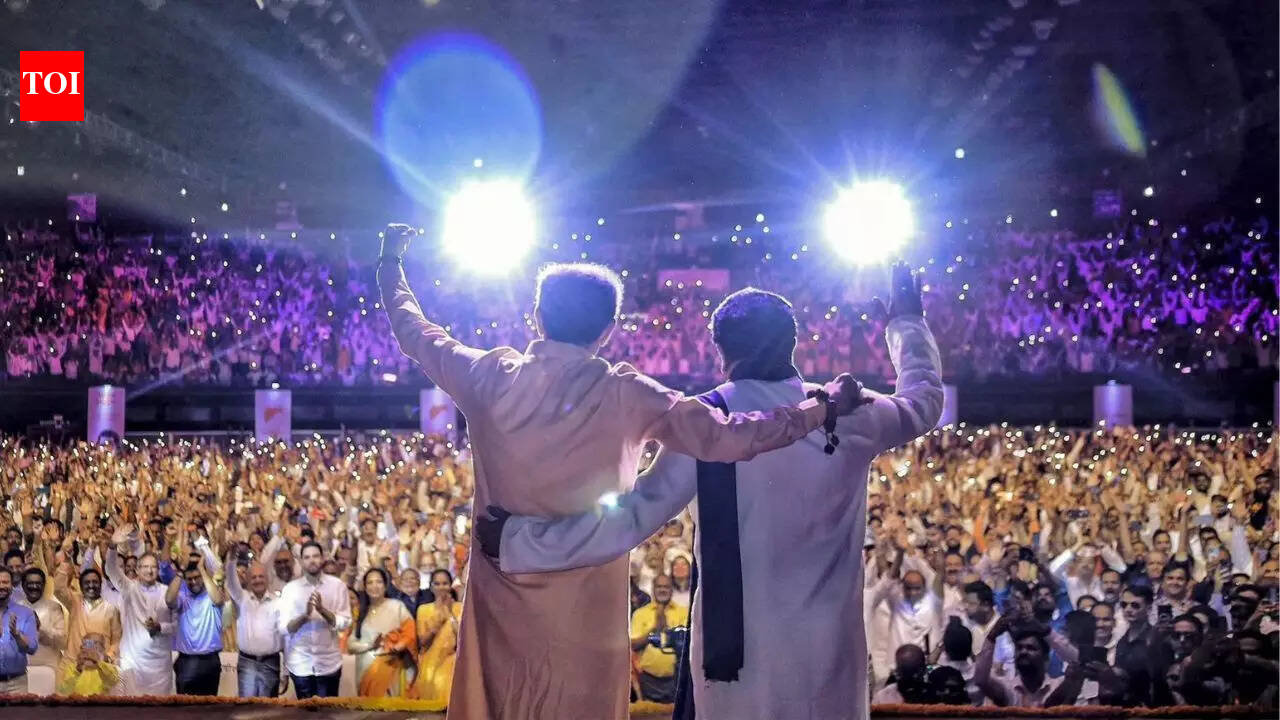 Thackeray cousins (PTI photo/File) Another page was added to India’s political history on Friday, capturing the event that will echo through the corridors of power and serve as a reminder that even a slight strategic misstep can unravel a hold on power built over decades.Having first lost the father-founded Shiv Sena, Uddhav Thackeray has now ceded his last power citadel, the Brihanmumbai Municipal Corporation (BMC), a civic fortress once ruled unhindered by Bal Thackeray. In Asia’s richest civic polls, the Thackeray “brand” of politics had one of its key equities missing. Hindutva. BJP-Alliance Sweeps BMC Polls, Thackeray Reunion Flops; Rahul Slams EC Over ‘Ink Mark’ RowWhile Uddhav Thackeray never expressed hostility towards Hindutva, even after aligning with the Congress and Sharad Pawar’s NCP, he struggled to step into his father’s shoes in carrying the ideological banner, which Eknath Shinde wore on his sleeve after splitting the party in the 2023 rebellion.By contrast, Uddhav’s attempt to reset the party’s ideological compass by leaning heavily on Marathi manoos and regional pride, and to give it momentum by aligning with his estranged cousin Raj Thackeray, ultimately ended in a damp squib.Marathi asmita: ApuriThe Shiv Sena (Uddhav Balasaheb Thackeray) and Raj Thackeray’s Maharashtra Navnirman Sena (MNS) combine had framed the BMC polls as a battle to “save the Marathi manoos” and Mumbai, projecting the contest as both an assertion of regional pride and a referendum on the Thackeray legacy.The reunion of Uddhav Thackeray and Raj Thackeray after nearly two decades was billed as an acid test for the Thackeray brand.  Shiv Sena (UBT) Chief Uddhav Thackeray and Maharashtra Navnirman Sena chief Raj Thackeray with other party members during a joint BMC Election Campaign Rally, in Mumbai. (ANI photo)While sections of the Marathi electorate did rally behind the cousins, the consolidation fell short of what was required to retain control of the civic body.The ‘save Marathis’ narrative appeared to have a limited electoral pull. The combine managed to hold on to pockets of south and central Mumbai and parts of the western and eastern suburbs, including Dadar-Mahim, Worli, Dindoshi, Bhandup, Vikhroli and Bandra East.However, it failed to make inroads into BJP-dominated constituencies such as Colaba, Bandra West, Andheri West, Borivli, and Dahisar. Political observers noted that a significant section of the city’s upwardly mobile Maharashtrian voters, particularly in the western suburbs, gravitated towards the BJP.  BJP workers celebrating outside party office in Mumbai after the massive victory in the BMC polls.The underperformance of Shiv Sena (UBT) was compounded by the MNS’s poor showing. The MNS ended up in single digits, dragging down the overall Thackeray tally and underlining the limits of the reunion’s electoral impact.In September, Uddhav Thackeray himself had described the BMC election as a decisive test. Sena (UBT) contested 163 seats, the MNS 53, while the BJP fielded candidates in 137 wards and Eknath Shinde’s Shiv Sena in 90. BMC seat share of political partiesBJP-led Mahayuti crossed the halfway mark of 114 in the 227-member body, but not by much. BJP won 89 seats and Shinde’s Shiv Sena 29 to gain a narrow lead. In effect, the BJP will need Eknath Shinde’s backing for big decisions.The Uddhav-Raj Thackeray combine won 71 seats (Uddhav’s Sena winning 65 and Raj Thackeray’s MNS taking 6), retaining a large chunk of wards in the city’s Marathi heartland.Although Sena (UBT) did receive backing from Muslim voters, with two candidates from the community winning, the support was far weaker than in the 2024 Lok Sabha and assembly elections, largely because the Congress was no longer part of the alliance. BJP tops strike rateThackeray’s pivot to HindutvaWhen Bal Thackeray founded the Shiv Sena in 1966, the party was not conceived as a Hindutva platform. Its political grammar was rooted firmly in Marathi identity and regional assertion. The Sena positioned itself as the voice of the Marathi manoos in an increasingly cosmopolitan Bombay, railing against perceived economic and cultural marginalisation.  Shiv Sena Chief Balasaheb Thackeray addressing a Dussera meeting at Shivaji Park in Bombay on October 12, 1986. (Photo: Times content)Its early campaigns focused on securing jobs for locals, resisting the dominance of South Indian migrants in the city’s clerical and industrial workforce, and asserting linguistic and cultural primacy. Hindu nationalism, at this stage, was peripheral rather than foundational.This began to change as India’s political landscape evolved in the late 1970s and 1980s. The slow erosion of Congress dominance, coupled with the rise of the BJP, altered the ideological marketplace. The mobilisation around the Ram Janmabhoomi movement created space for a more assertive Hindu political identity, particularly in urban centres. Bal Thackeray, a keen reader of political mood and mass sentiment, consciously pivoted to occupy this space. Hindutva stalwarts (from left) Atal Bihari Vajpayee, Balasaheb Thackeray, Lal Krishna Advani and Vijayaraje Scindia at a dinner hosted by the Maharashtra state unit of Bharatiya Janata Party on Septemebr 24, 1989 in Bombay. (Photo: Times content)By the early 1990s, especially during the period surrounding the Babri Masjid movement, Hindutva had moved from the margins to the centre of the Sena’s politics. The party formally aligned with the BJP, and Bal Thackeray emerged as one of the most unapologetic and influential mass leaders of the Hindutva movement. Crucially, he did not abandon Marathi identity in this shift; instead, he layered Hindutva over Marathi asmita, fusing the two into a single, emotionally charged political narrative.This fusion proved potent. It gave the Shiv Sena ideological clarity, street-level mobilisation, and cross-community appeal within Mumbai’s Hindu electorate. Bal Thackeray did not inherit Hindutva as a founding principle; he evolved into it. His political success lay in recognising that Marathi pride alone had limits, and that when combined with Hindutva, it could be transformed into a durable and expansive political brand.Thackeray’s devolution from HindutvaUnlike his father, Uddhav Thackeray did not abandon Hindutva in one decisive moment. His departure was incremental and tactical, shaped more by political compulsion than ideological conviction. For much of his early political career, Uddhav remained within the broad Hindutva framework laid down by Bal Thackeray, often projecting himself as a custodian rather than an innovator of the Sena’s legacy.The first visible shift came after the 2019 Maharashtra assembly elections, when Uddhav broke with the BJP and stitched together an “unlikely alliance” with the Congress and the NCP. The formation of the Maha Vikas Aghadi (MVA) government required ideological accommodation, and Hindutva, once the Sena’s most assertive plank, was deliberately softened. The rhetoric gave way to the language of governance, secular inclusivity and constitutionalism, signalling a recalibration rather than an outright rejection. Shiv Sena (UBT) chief Uddhav Thackeray with NCP-SP chief Sharad Pawar, Congress leader Rahul Gandhi during the Indian National Developmental Inclusive Alliance (INDIA) meeting in Mumbai, 2023. (ANI)This softening deepened during Uddhav’s tenure as chief minister. While he never publicly disowned Hindutva, he also stopped aggressively articulating it. Temple politics, street mobilisation, and confrontational cultural messaging, hallmarks of Bal Thackeray’s style, were conspicuously absent. Instead, Uddhav leaned into administrative legitimacy and coalition management, seeking to broaden the Sena’s appeal beyond its traditional base.However, this ideological dilution created a vacuum. The Sena’s core voters, long accustomed to ideological clarity, were left uncertain about what the party stood for. That ambiguity proved costly when Eknath Shinde split the party and openly reclaimed Hindutva as its defining identity. By positioning himself as the inheritor of Bal Thackeray’s ideological legacy, Shinde offered continuity at a moment when Uddhav appeared to be reimagining the Sena without fully replacing its ideological core.In the end, Uddhav’s deviation from Hindutva was not about renunciation but about subtraction without substitution. And in a political ecosystem built on legacy and emotional mobilisation, that proved to be a strategic miscalculation.The Thackeray reunionThe reunion of Uddhav Thackeray and Raj Thackeray ahead of the BMC polls was less a moment of sentiment and more an act of political necessity. For nearly two decades, the Thackeray cousins had travelled divergent paths, divided by personal rivalry and competing claims over the Marathi political space. But the BMC election altered the calculus. Having lost the Shiv Sena and facing a weakened organisational base, Uddhav Thackeray needed a fresh axis of mobilisation. Raj Thackeray, struggling with electoral irrelevance and a shrinking footprint, needed relevance. The reunion was thus driven by a convergence of weakness rather than shared resurgence.Together, they sought to revive the original Thackeray “brand of politics” that included Marathi manoos, regional pride, and cultural ownership of Mumbai. The pitch was deliberately crafted to bypass Hindutva and instead reclaim the emotional terrain of Marathi asmita, projecting the BMC polls as a fight to “save Mumbai” and protect Maharashtrian interests. The symbolism of the cousins sharing a platform after 20 years was meant to signal unity, closure, and a consolidated Marathi vote bank. BMC elections in numbersBoth the Thackerays, recalling the 1961 Samyukta Maharashtra movement in which their grandfather, late Prabodhankar Thackeray, participated, claimed that the BJP was planning to separate Mumbai from Maharashtra and merge it with Gujarat.Chief minister Devendra Fadnavis, who led the BJP’s campaign, refuted the charge. Speaking in Nashik on January 11 and then again at Shivtirth in Mumbai the next day, Fadnavis made it a point to repeatedly refute these claims and ensured that Thackerays’ Mumbai and Marathi “asmita” (pride) and “astitva” (existence) card does not stick this time around.Thackerays’ arguments about growing unemployment and neglect of “son-of the soils” were counter-punched with a “Global Mumbai” narrative by Fadnavis. Also, BJP fielded over 90 Marathi candidates for the BMC and announced that the next mayor of BMC will be Marathi.The ‘pungi-bajao’ politicsThe Thackerays’ push for regional identity turned so intense that Thackeray mockingly referred to the BJP leader K Annamalai as “rasmalai” and questioned his standing to speak on issues related to Mumbai. Thackeray attacked Annamalai for suggesting that Mumbai is an “international city”. He also referred to his uncle Bal Thackeray’s “Hatao lungi, bajao pungi” slogan from the 1960s and 1970s.“One rasmalai came from Tamil Nadu… what is your connection to here? Hatao lungi, bajao pungi,” Thackeray said at a joint UBT–MNS rally in Mumbai. Raj Thackeray’s remark on K AnnamalaiAdditionally, Thackeray also said that he would “kick” people from Bihar and Uttar Pradesh out of Maharashtra if they “try to impose Hindi”.In July last year, the Thackeray brothers held an “Awaz Marathicha” rally to oppose what they called the state government’s bid to “impose” Hindi over Maharashtra.”We have come together to stay together”, Uddhav Thackeray said while addressing the gathering.Raj Thackeray launched a veiled attack on Maharashtra chief minister Devendra Fadnavis and said the CM did what even Balasaheb Thackeray could not — bring the two estranged brothers together.Thackerays also shared a hug at the joint rally after the Maharashtra government scrapped two Government Resolutions (GRs) to introduce Hindi as the third language.”The Maharashtra Government rolled back the decision on the three-language formula due to the strong unity shown by Marathi people. This decision was a precursor to the plan of separating Mumbai from Maharashtra,” the MNS chief said with Uddhav seated on the stage.Attacking the BJP-led Mahayuti during his address, Raj Thackeray said: “How did they suddenly bring in the imposition of Hindi without any discussion? For what purpose, and for whom? This is an injustice to young children. Without any consultation, you’re trying to force it upon us. You may rule the assembly – but we rule the streets.”However, the reunion came with structural limits. While it generated attention and nostalgia, it failed to translate into a city-wide electoral wave.The limits of legacyThe BMC verdict laid bare the limits of legacy politics in a city that has steadily changed its political expectations. The Thackerays managed to revive old memories and emotional connect through unity, rallies and a renewed push for Marathi identity, but nostalgia alone could not compensate for the absence of a clear and contemporary ideological anchor. Mumbai’s electorate has grown more aspirational and diverse, and it appears less willing to rally behind a single, narrow identity pitch. What went against ThackeraysFor Uddhav Thackeray, the defeat completed a slow political unravelling, from losing the father-founded Shiv Sena to ceding control of the civic institution that once symbolised Bal Thackeray’s unquestioned authority. For Raj Thackeray, the outcome reinforced the challenge of converting sharp rhetoric into electoral relevance. Their reunion sent a message of solidarity, but solidarity without organisational depth and ideological clarity fell short.Ultimately, the BMC result was not merely about seats or numbers. It signalled a deeper shift in Mumbai’s politics, where legacy and sentiment must now contend with a demand for sharper purpose and direction.End of ArticleFollow Us On Social MediaVideosPM Modi Flags Off India’s First Vande Bharat Sleeper Train Between Howrah-Guwahati In BengalEurope Looks East As Italian Envoy Bartoli Calls India Key Partner Amid Global Chaos And Trade WarsWhy Donald Trump’s Gaza Peace Board Has Indian-Origin Former Banker And Padma Shri Ajay BangaArunachal Pradesh: 1 Tourist Dead, Another Missing As Ice Cracks On Frozen Sela LakeReza Pahlavi Highlights India As Key Partner For A Democratic Iran In Energy Technology And TradePakistan PM Shehbaz Sharif Vows To Defeat Terrorism Amid Lashkar And Jaish’s Terror Threats To India’We’re Ancient People’: Ex-Singapore FM Yeo Urges India, China, ASEAN To Revive Panchsheel For PeaceDonald Trump Cites India Pakistan Ceasefire While Defending Nobel Gesture But Facts Raise QuestionsIndia Acts As Iran Burns: First Batch of Citizens Return Home After Advisory Amid Violent ProtestsDevendra Fadnavis Says BJP Created History in Maharashtra Civic Elections123Photostories10 traditional and regional Indian biscuits perfect for evening chaiJim Carrey birthday special: Top films streaming on OTT you should not missBigg Boss Tamil 9: From first entrant to finalist—Aurora’s emotional and eventful journey inside the houseTravel influencer Shenaz Treasury recommends these 6 places women must travel to in 2026; safe, stunning and solo-friendly5 incredible human abilities you didn’t know you already have8 delicious lunch dishes made with leftover dal tadkaEgg attacks, FIRs, Internal Turmoil: AIMIM’s dramatic Maharashtra civic poll journey; bags 126 seatsThackeray cousins keep grip on Marathi heartland despite Mahayuti surge9 ⁠daily habits to sharpen brain, boost focus and memory, reveals Dr Pal Manickam5 countries with the highest cost of living in the world123Hot PicksMaharashtra Election ResultsBudget 2026Gold rate todayBank holiday todayVande Bharat sleeperPublic holidays January 2026Bank Holidays JanuaryTop TrendingGracie HuntTravis KelceKlay ThomponTyus JonesLebron JamesMaharashtra Civic Poll WinnersStuart SkinnerJack EichelDana WhiteRafael Nadal Net Worth