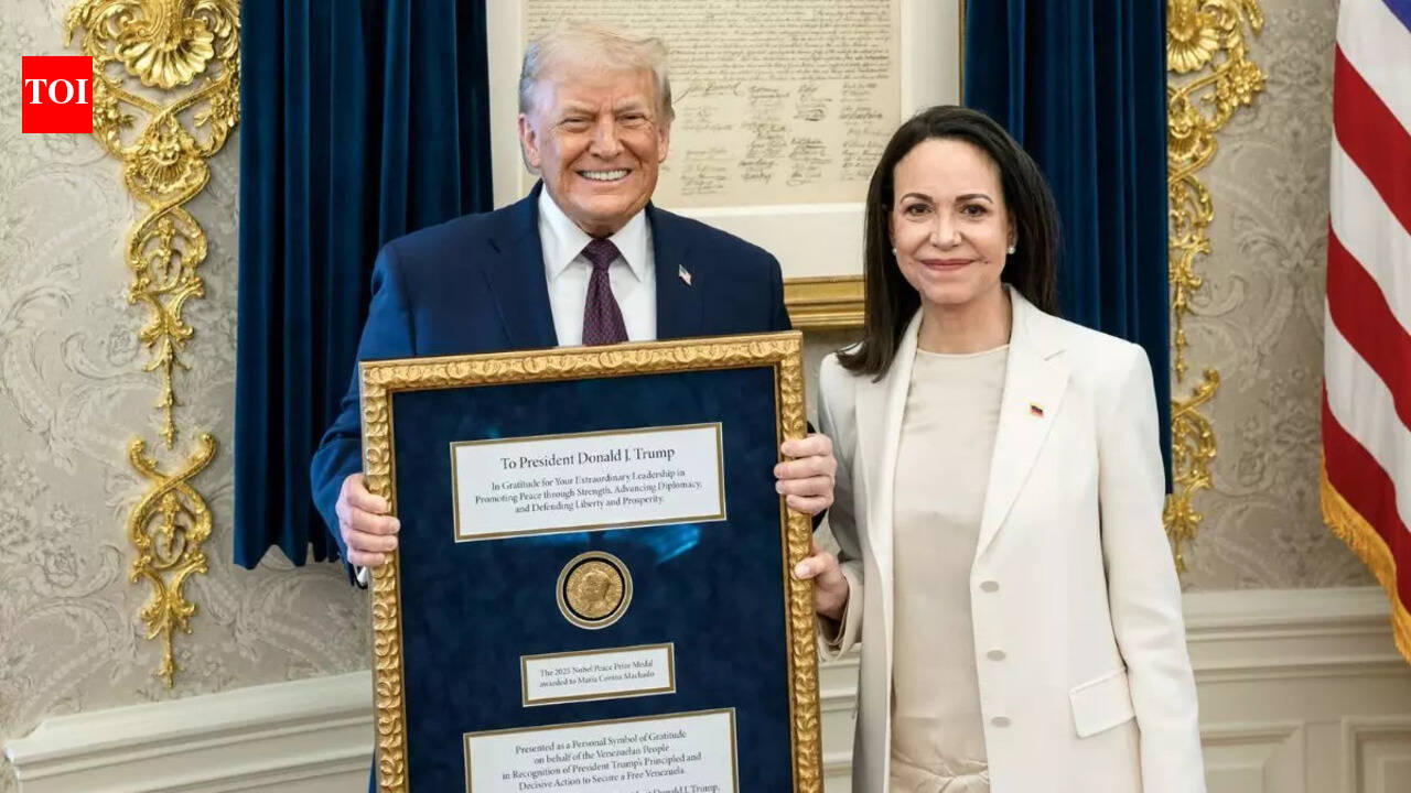 ‘Pure comedy’: Trump’s viral video leaves Internet in splits as he takes Nobel medal, forgets Laureate’s name |