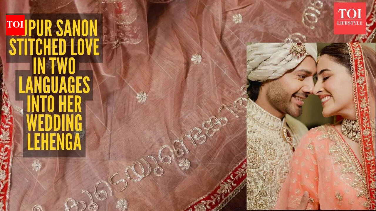 Nupur Sanon’s wedding lehenga carried love notes in Punjabi and Malayalam
