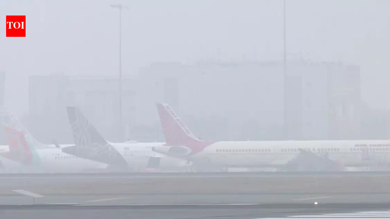 Representative image NEW DELHI: Delhi airport on Saturday issued a passenger advisory warning of possible flight disruptions due to dense morning fog expected to continue on Sunday. Citing the India Meteorological Department, the airport said low visibility conditions could impact some flight operations.”According to the India Meteorological Department, dense morning fog will continue tomorrow, leading to low visibility at Delhi Airport. Some flight operations may be impacted,” it said.The advisory also noted that enhanced security arrangements are in place at the airport in view of Republic Day celebrations. “On the occasion of Republic Day, enhanced security measures are in place. We urge passengers to plan extra travel time for a smooth experience,” it said. Airport authorities said ground teams are coordinating with all stakeholders to assist passengers across terminals. Travellers have been asked to check with their respective airlines for the latest flight updates. “Rest assured, our on-ground teams are working closely with all stakeholders to support passengers across all terminals. Passengers are requested to contact the airline concerned for latest flight information,” further stated their advisory.About the AuthorTOI World DeskAt TOI World Desk, our dedicated team of seasoned journalists and passionate writers tirelessly sifts through the vast tapestry of global events to bring you the latest news and diverse perspectives round the clock. With an unwavering commitment to accuracy, depth, and timeliness, we strive to keep you informed about the ever-evolving world, delivering a nuanced understanding of international affairs to our readers. Join us on a journey across continents as we unravel the stories that shape our interconnected world.Read MoreEnd of ArticleFollow Us On Social MediaVideosNSA Ajit Doval Stresses Balance Between Change And Preserving Culture At Raibaar-7 Event‘BJP Won By Betrayal’: Uddhav Thackeray’s First Reaction On Mumbai Civic Poll ResultsShashi Tharoor Sees Hope Amid Iran Silence, Warns Of Uncertainty As Protests Slow Under BlackoutPM Modi Targets Mamata, Declares ‘Asli Poribortan’ In Malda, Says Bengal Needs BJP For Development‘Protecting Rohingyas And Bangladeshis’: BJP MP Sambit Patra Slams Bengal CM Mamata BanerjeePM Modi Flags Off India’s First Vande Bharat Sleeper Train Between Howrah-Guwahati In BengalEurope Looks East As Italian Envoy Bartoli Calls India Key Partner Amid Global Chaos And Trade WarsWhy Donald Trump’s Gaza Peace Board Has Indian-Origin Former Banker And Padma Shri Ajay BangaArunachal Pradesh: 1 Tourist Dead, Another Missing As Ice Cracks On Frozen Sela LakeReza Pahlavi Highlights India As Key Partner For A Democratic Iran In Energy Technology And Trade123PhotostoriesWinter Special: How to make Choco Lava Cake for midnight munching‘Dhurandar’ OTT release: Decoding Ranveer Singh, Akhshaye Khanna and others’ looks ahead of the film’s digital debut10 fiber-rich broccoli dishes for a filling dinnerFrom a luxurious house worth Rs 2.5 crore in Mumbai to car collection- Sunil Grover’s lavish lifestyleWinter Special: How to make Spinach Rice for dinnerTravel influencer Shenaz Treasury recommends these 6 places women must travel to in 2026; safe, stunning and solo-friendlyBigg Boss Tamil 9: From wild card to finalist—Divya’s emotional and eventful journey inside the house5 places around the world that witness the largest animal gatherings’Border 2′: Real life inspirations for Sunny Deol, Varun Dhawan and Diljit Dosanjh’s roles revealed7 simple habits to make kids respect and listen to you123Hot PicksMaharashtra Election ResultsBudget 2026Gold rate todayBank holiday todayVande Bharat sleeperPublic holidays January 2026Bank Holidays JanuaryTop TrendingGracie HuntTravis KelceU19 World CupRyan O’ReillyLebron JamesMaharashtra Civic Poll WinnersConnor McDavidBengaluru EngineerMegan Thee StallionRafael Nadal Net Worth