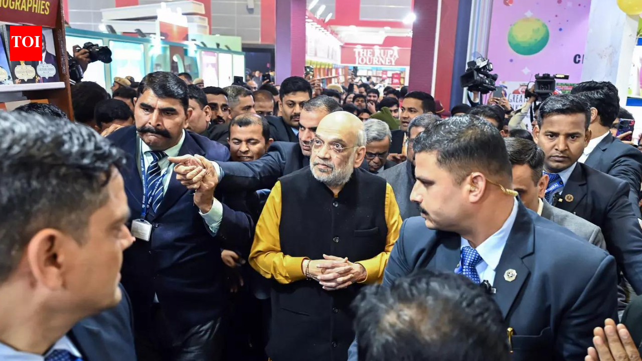 NEW DELHI: Home minister Amit Shah on Saturday visited the World Book Fair here, distributing copies of Bankim Chandra Chattopadhyay’s literary classic ‘Anand Math’ — which features the national song Vande Matram — to children to instil in them a sense of patriotism and familiarise them with the dreams of Indian freedom fighters.After touring the Vande Mataram pavilion and Operation Sindoor Pavilion at Bharat Mandapam, the venue of the World Book Fair, Shah shared: “Joined book lovers like me at the New Delhi World Book Fair. Books are the best medium to gain knowledge, and one should continue to read regardless of their age. The habit of reading is fast waning, and I believe that books, whether in digital or print, are still the best way to acquire knowledge.”The home minister said Anand Math created history by inspiring millions of Indians to wage the freedom struggle and end British rule.Shah visited the National Book Trust’s Vande Mataram Pavilion as the nation celebrates the 150 years of Vande Mataram. The pavilion is showcasing the glorious saga of India’s national song, “which stirred freedom fighters with the patriotic fervor to overthrow the colonial rule,” said an officer.Shah, who also reviewed an exhibition on Sardar Sahib’s life and contributions at the World Book Fair, later posted on X: “By uniting a country that was fragmented into pieces and building one united India, Sardar Sahib’s 150th birth anniversary year is being celebrated, and the Modi government is making his great personality and monumental work immortal in the new generation. This exhibition will further strengthen the resolve among the youth to protect the country and its integrity”After visiting the Operation Sindoor pavilion, Shah said the operation was a testament to India’s invincible military might powered by “PM Narendra Modi’s resolute political will, decisive striking power of our armed forces and precision intelligence”.“The pavilion inspires young generation with patriotism and commitment to the nation,” the home minister shared in a post on X on Saturday.About the AuthorBharti JainBharti Jain is senior editor with The Times of India, New Delhi. She has been writing on security matters since 1996. Having covered the Union home ministry, security agencies, Election Commission and the ‘prime’ political beat, the Congress, for The Economic Times all these years, she moved to TOI in August 2012. Her repertoire of news stories delves into the whole gamut of issues related to terrorism and internal strife, besides probing strategic affairs in India’s neighbourhood.Read MoreEnd of ArticleFollow Us On Social MediaVideosNSA Ajit Doval Stresses Balance Between Change And Preserving Culture At Raibaar-7 Event‘BJP Won By Betrayal’: Uddhav Thackeray’s First Reaction On Mumbai Civic Poll ResultsShashi Tharoor Sees Hope Amid Iran Silence, Warns Of Uncertainty As Protests Slow Under BlackoutPM Modi Targets Mamata, Declares ‘Asli Poribortan’ In Malda, Says Bengal Needs BJP For Development‘Protecting Rohingyas And Bangladeshis’: BJP MP Sambit Patra Slams Bengal CM Mamata BanerjeePM Modi Flags Off India’s First Vande Bharat Sleeper Train Between Howrah-Guwahati In BengalEurope Looks East As Italian Envoy Bartoli Calls India Key Partner Amid Global Chaos And Trade WarsWhy Donald Trump’s Gaza Peace Board Has Indian-Origin Former Banker And Padma Shri Ajay BangaArunachal Pradesh: 1 Tourist Dead, Another Missing As Ice Cracks On Frozen Sela LakeReza Pahlavi Highlights India As Key Partner For A Democratic Iran In Energy Technology And Trade123Photostories‘Dhurandar’ OTT release: Decoding Ranveer Singh, Akhshaye Khanna and others’ looks ahead of the film’s digital debut10 fiber-rich broccoli dishes for a filling dinnerFrom a luxurious house worth Rs 2.5 crore in Mumbai to car collection- Sunil Grover’s lavish lifestyleWinter Special: How to make Spinach Rice for dinnerTravel influencer Shenaz Treasury recommends these 6 places women must travel to in 2026; safe, stunning and solo-friendlyBigg Boss Tamil 9: From wild card to finalist—Divya’s emotional and eventful journey inside the house5 places around the world that witness the largest animal gatherings’Border 2′: Real life inspirations for Sunny Deol, Varun Dhawan and Diljit Dosanjh’s roles revealed7 simple habits to make kids respect and listen to you10 traditional and regional Indian biscuits perfect for evening chai123Hot PicksMaharashtra Election ResultsBudget 2026Gold rate todayBank holiday todayVande Bharat sleeperPublic holidays January 2026Bank Holidays JanuaryTop TrendingGracie HuntTravis KelceU19 World CupRyan O’ReillyLebron JamesMaharashtra Civic Poll WinnersConnor McDavidBengaluru EngineerMegan Thee StallionRafael Nadal Net Worth