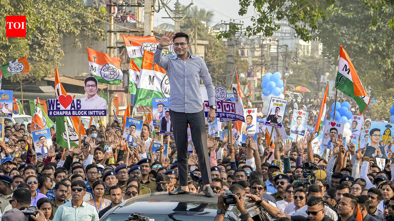 Nadia: TMC National General Secretary Abhishek Banerjee during a road show ahead of the West Bengal assembly elections, in Nadia district, West Bengal. (PTI Photo) NEW DELHI: Trinamool Congress (TMC) national general secretary Abhishek Banerjee on Sunday accused Prime Minister Narendra Modi of blocking central funds meant for West Bengal. His remarks came on a day when the prime minister addressed a rally in the poll-bound state, urging voters to end the TMC’s 15-year “maha jungle-raj.”Also Read | ‘Bengal ready to topple TMC’s maha-jungleraj’: PM Modi rips into Mamata govt at Singur rally“You blocked funds meant for the people of Bengal and harassed them. You inflicted miseries on the people of Bengal over the last five years, and so your party will be reduced to below 50 seats in the assembly polls,” Banerjee said while addressing a rally in West Bengal’s Nadia district.Mamata Banerjee Hits  Streets, Leads Kolkata Rally Against ED RaidsHis aunt, West Bengal chief minister Mamata Banerjee—who also heads the TMC—has repeatedly accused the BJP-led Union government of withholding central funds for the state and has made the issue a key poll plank.The Diamond Harbour MP further asserted that the fall of the BJP-led government at the Centre would begin in West Bengal.“In the coming days, the people of Bengal will throw you out of power in Delhi after electing the TMC for the fourth time. ‘Poriborton habe’ (there will be change at the Centre),” he remarked.On the recent Enforcement Directorate raids at the Kolkata office of I-PAC—a leading political consultancy that has been working with the TMC since 2021—Banerjee accused the Centre of “misusing” central agencies against opposition-run states.“They tried to steal our data before the elections, but we have people’s support. They (the BJP) have everything—from the ED and CBI to a section of the media. They put central agencies behind me before the 2021 elections but failed. Now they are resorting to falsehood,” he stated.Referring to the ongoing revision of electoral rolls, Banerjee claimed that despite allegations of large numbers of illegal immigrants, the exercise had identified 54 lakh “unmapped voters” in the state.“Now, unhappy with the findings, they are planning to delete over one crore names from the electoral rolls. We will not allow this to happen,” he alleged.Buoyed by its success in the recent assembly elections in neighbouring Bihar, the BJP is eyeing its first stint in power in West Bengal, where the TMC, under Mamata Banerjee, has been in office since 2011.About the AuthorTOI News DeskThe TOI News Desk comprises a dedicated and tireless team of journalists who operate around the clock to deliver the most current and comprehensive news and updates to the readers of The Times of India worldwide. With an unwavering commitment to excellence in journalism, our team is at the forefront of gathering, verifying, and presenting breaking news, in-depth analysis, and insightful reports on a wide range of topics. The TOI News Desk is your trusted source for staying informed and connected to the ever-evolving global landscape, ensuring that our readers are equipped with the latest developments that matter most.”Read MoreEnd of ArticleFollow Us On Social MediaVideosPM Modi Says Bengal Ready To End TMC’s ‘15-Year Mega-Jungleraj’‘He Was Screaming For Help’: SUV Plunges Into Flooded Pit, Techie Dies In NoidaEx-Bangladesh FM Mahmud Slams UNHRC Report On Student Protests, Flags Brutal Attacks On Hindus“Democracy Sliding Into ICU”: Opposition Targets BJP As BMC Polls Trigger Political Storm‘No Vikas Agenda’: PM Modi Targets Congress Over BMC Polls, Warns Of ‘Infiltrators’ At Assam Rally‘Amazing In A Bad Way’: Trump Aide Peter Navarro Targets India Over US Power Costs For AI ServicesHindu Petrol Pump Worker Crushed To Death Over Fuel Payment Dispute In Bangladesh‘Helped Infiltrators For Vote Bank’: PM Modi Slams Congress In Poll-Bound AssamNSA Ajit Doval Stresses Balance Between Change And Preserving Culture At Raibaar-7 Event‘BJP Won By Betrayal’: Uddhav Thackeray’s First Reaction On Mumbai Civic Poll Results123Photostories6 tips to make sweet potato fries at home that actually turn out right‘Aankh Marey’, ‘Dilbar’, ‘Tip Tip Barsa Paani’: Bollywood remade songs that struck the right balance between nostalgia and new-age musicRepublic Day long weekend: 5 national parks for Big Cat sightingsTGIKS: From Virender Sehwag promising a Ferrari to his son if he breaks his record to revelation about Yuvraj Singh owning properties in London and Dubai- Major highlights from the showKriti Sanon, Kartik Aaryan, R Madhavan: Celebrities who left engineering to chase Bollywood dreams5 types of cakes that originated in IndiaGreen Iguana to Rainbow Whiptail: 7 vibrantly coloured lizards from around the worldBengaluru: NHAI to build Rs 35-Crore Sadahalli underpass; smooth airport-bound flow aheadSmall words that build big confidence in kidsIn pics | Mumbai–Navi Mumbai Atal Setu 50% toll concession extended for 1 more year123Hot PicksAmrit Bharat ExpressBudget 2026Gold rate todayMumbai mayorVande Bharat sleeperPublic holidays January 2026Bank Holidays JanuaryTop TrendingGracie HuntTravis KelceU19 World CupRyan O’ReillyRoger FedererMaharashtra Civic Poll WinnersChloe KimRoger Federer Net WorthAlex Oxlade and Perrie Edwards Net WorthAndre Agassi and Steffi Graf Net Worth