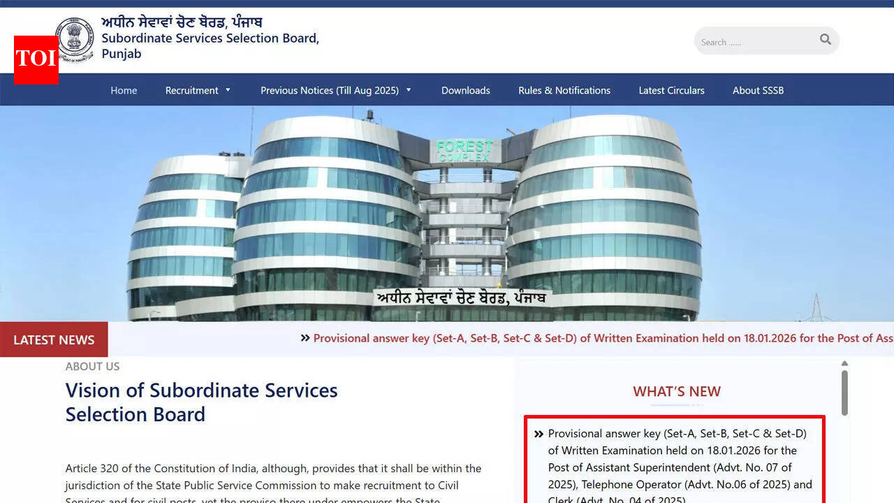 PSSSB releases provisional answer key for Clerk, Telephone Operator and Assistant Superintendent written examination; download here