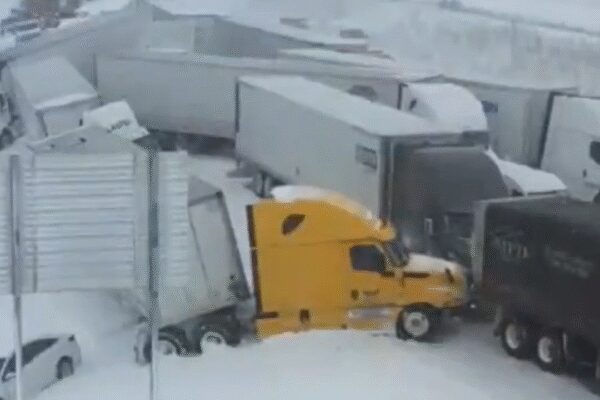Watch: Drone footage shows massive 100-vehicle pile-up on Michigan highway amid snowstorm
