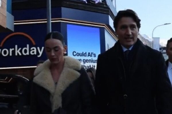 Justin Trudeau appears in Davos with Katy Perry; speaks on Trump, Canada, Greenland