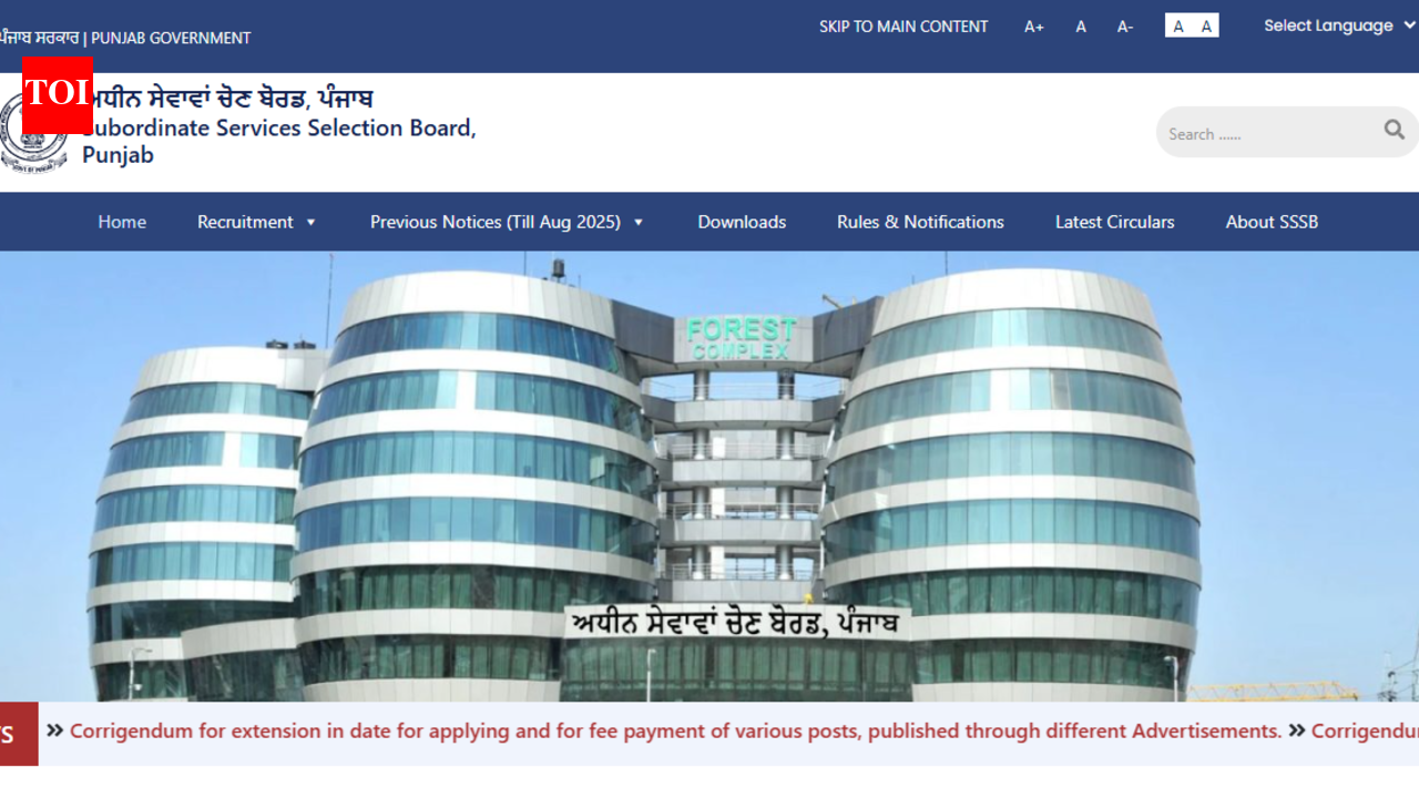 PSSSB recruitment 2026 for Group C and D posts: Registration extended, apply online by this date