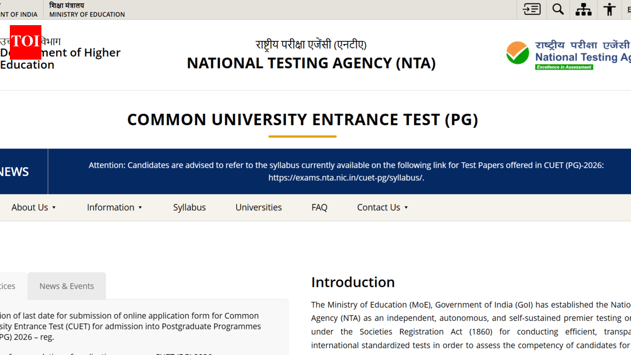 CUET PG 2026 registration window closes tomorrow: Check direct link to apply and key details here