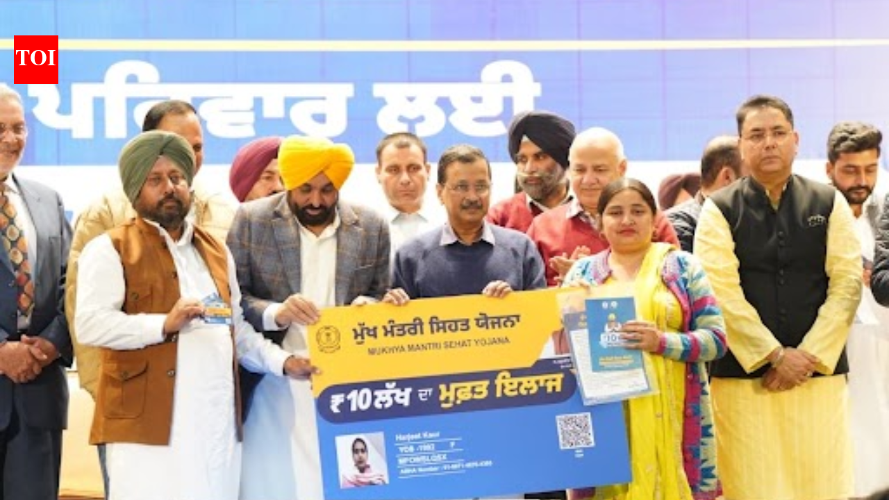 Punjab: Kejriwal, Mann roll out ‘Mukh Mantri Sehat Yojna’; free cashless treatment up to Rs 10 lakh | India News