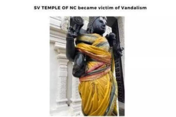 ‘Not just vandalism’: Statue damaged at Hindu temple in US, investigation under way