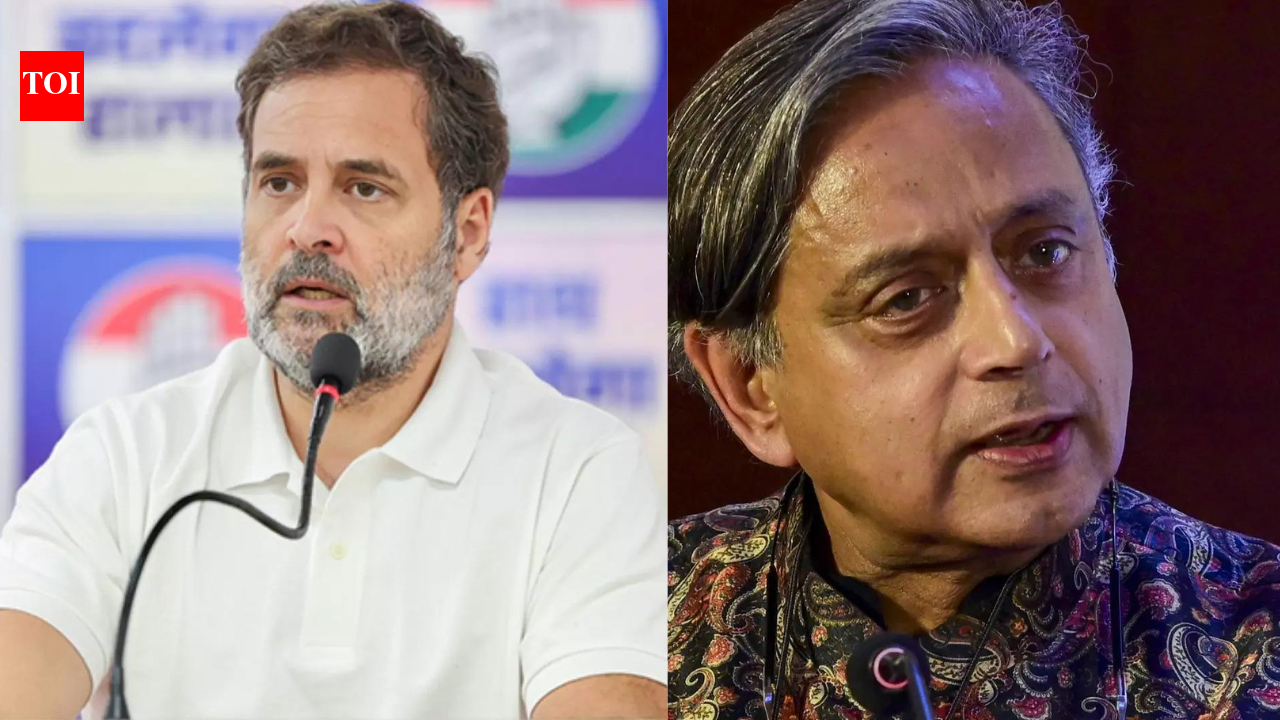 Upset over Rahul ‘snub’, Tharoor skips poll meet with Cong brass, goes for lit fest instead | India News