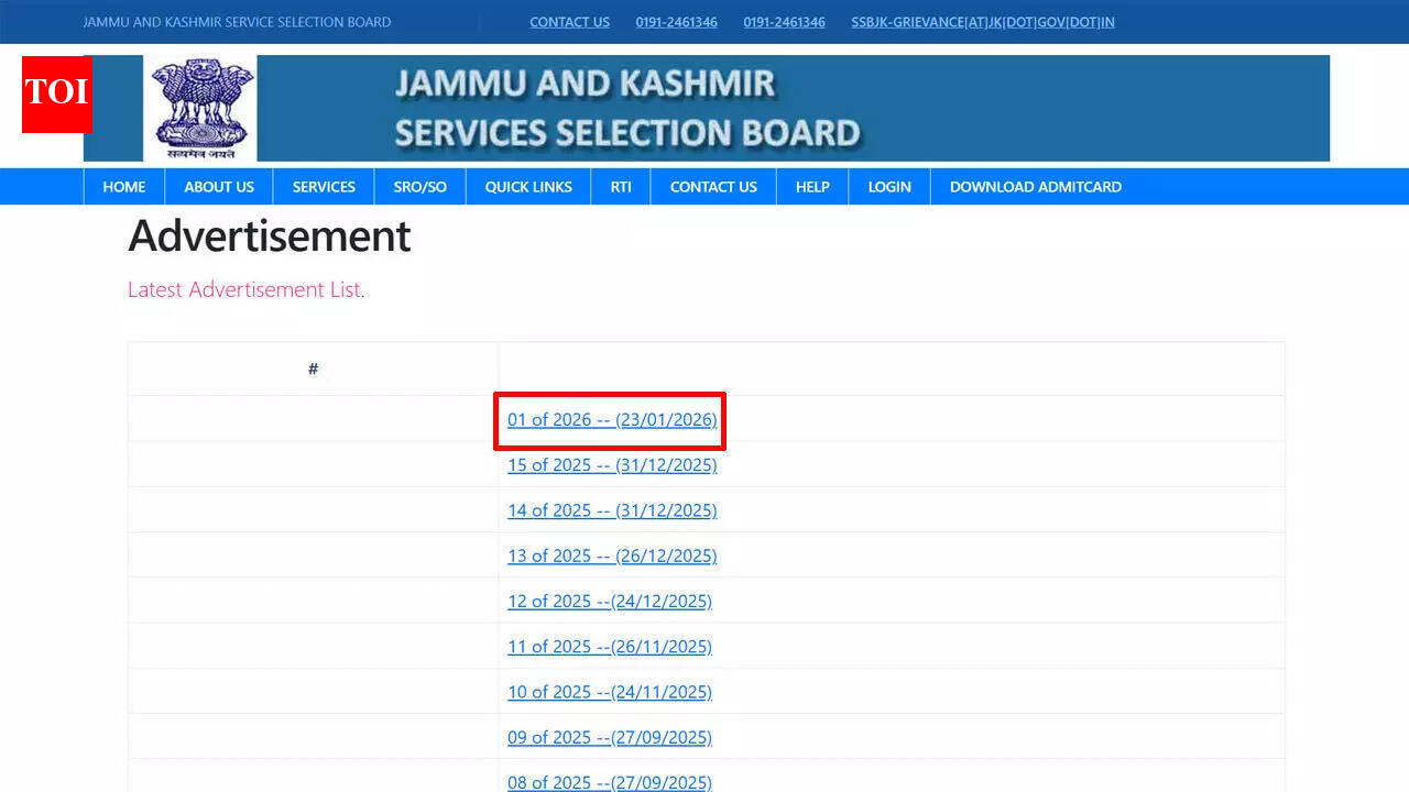JKSSB recruitment 2026: Notification released for 239 HME department vacancies at jkssb.nic.in; check details here