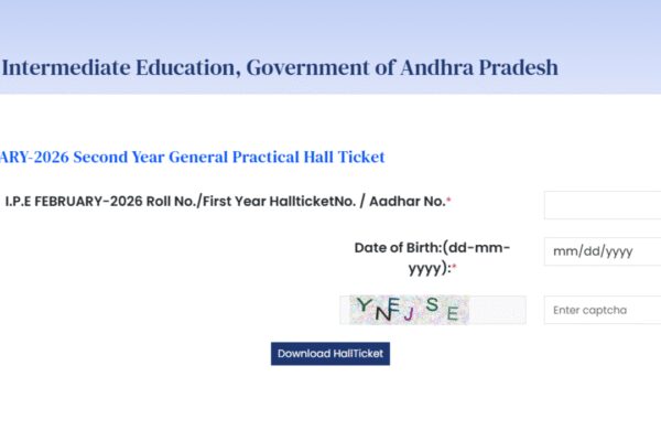 AP Intermediate Hall Ticket 2026 released for practical exams: Direct link to download here