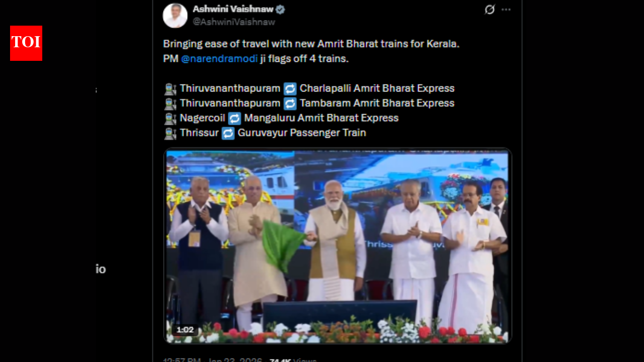 Rail connectivity boost for Kerala as 3 Amrit Bharat Express trains flagged off; routes, stops, and all details