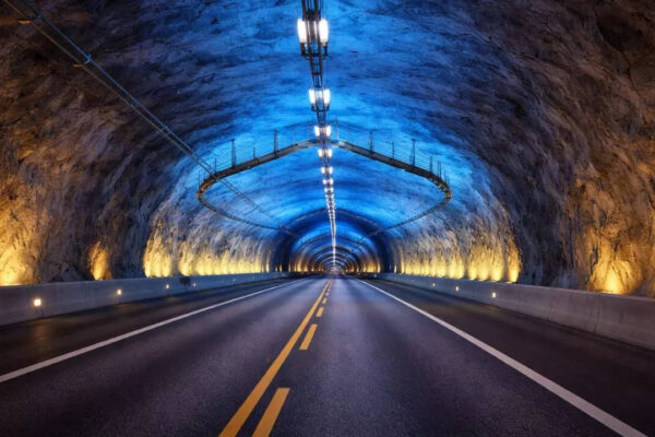 World’s longest road tunnel takes drivers on a 20-minute journey without daylight beneath Norway’s mountains