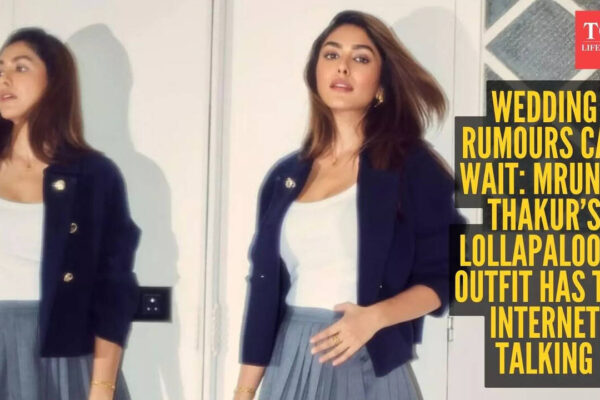 Amid Dhanush wedding rumours, Mrunal Thakur turns heads in preppy skirt-and-jacket look at Lollapalooza