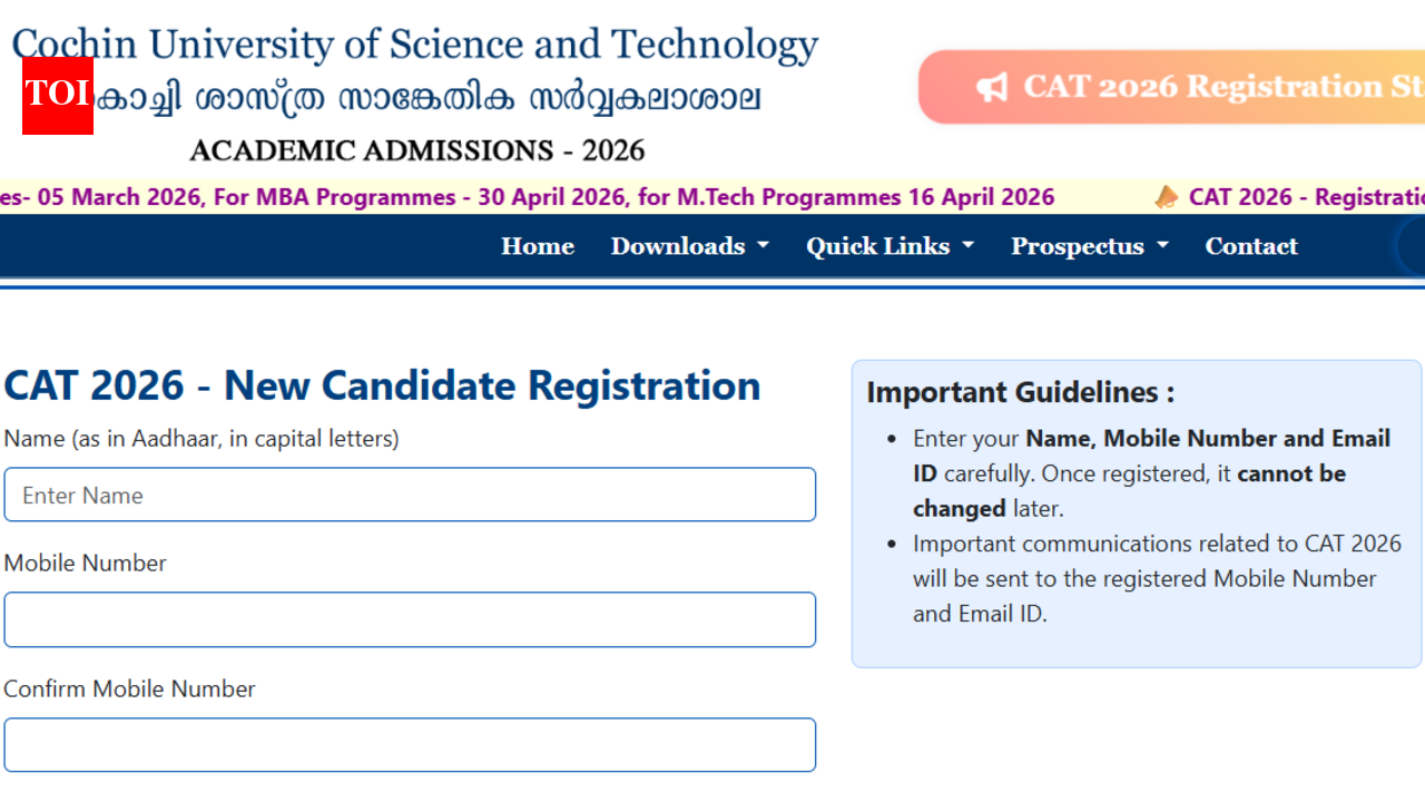 CUSAT CAT 2026 registration begins: Check direct link to apply, eligibility details here