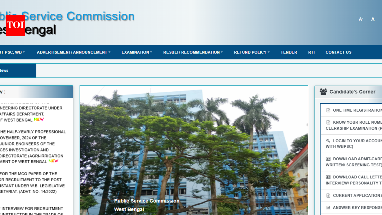 WBCS final result released for Group A and B services: Direct link to download merit list here