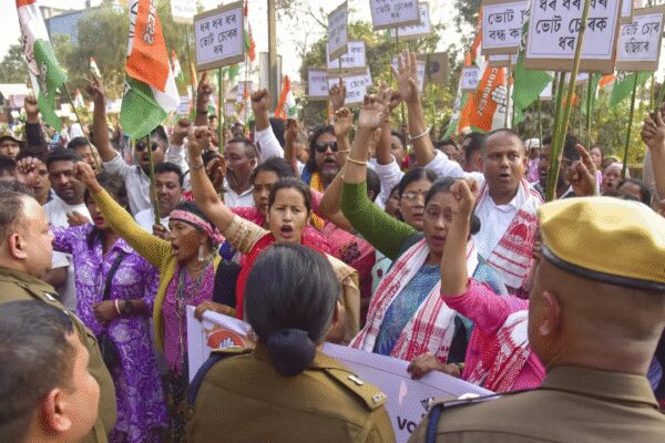 Assam Congress protests ‘vote theft’ through Special Revision (SR), slams Himanta | India News