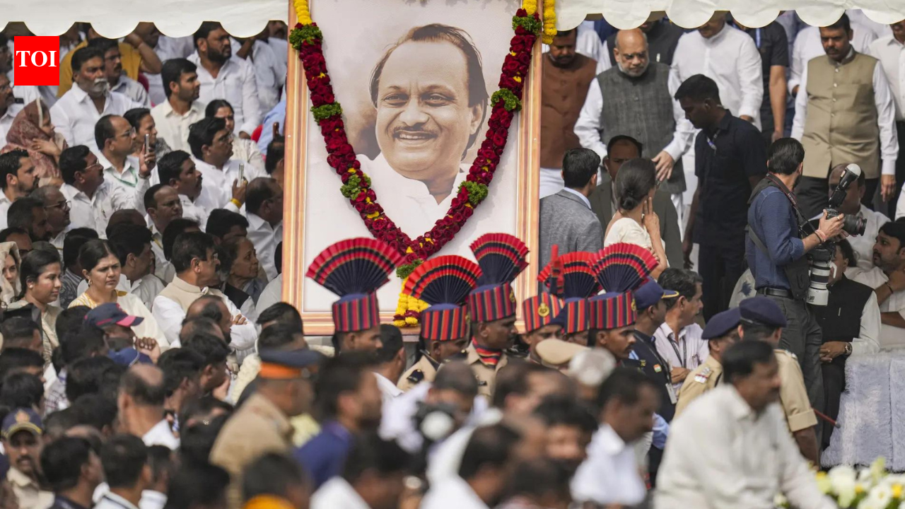 ‘Ajit dada amar rahe’: Ajit Pawar cremated with state honours in Baramati; thousands pay last respects | India News