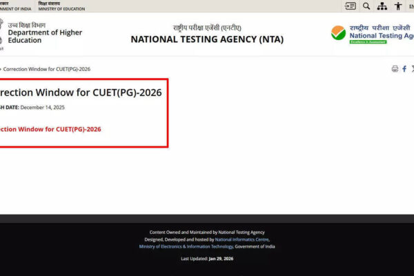 CUET PG 2026 application correction window opens: Editable fields, important dates, fees and key details