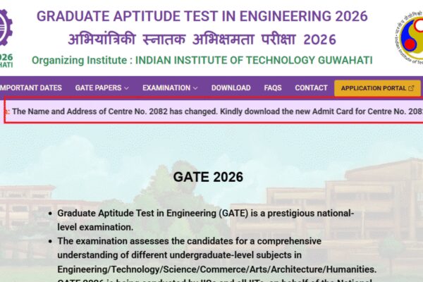 IIT Guwahati changes GATE 2026 exam centre for select candidates: Check revised admit card details