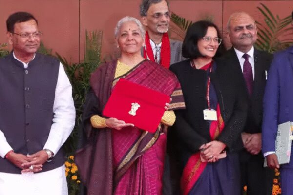 FM Nirmala Sitharaman opts for a Kanjeevaram saree from Tamil Nadu on Budget Day