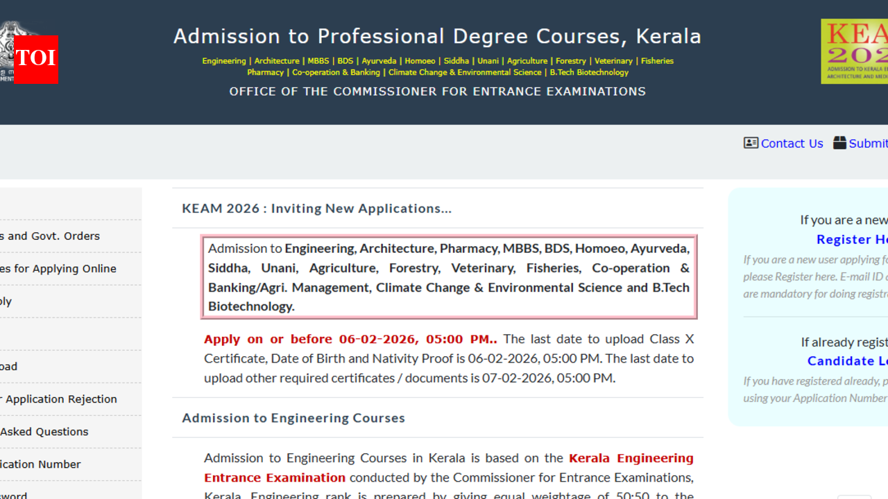 KEAM 2026 registration deadline extended: Check the last date and direct link to apply here