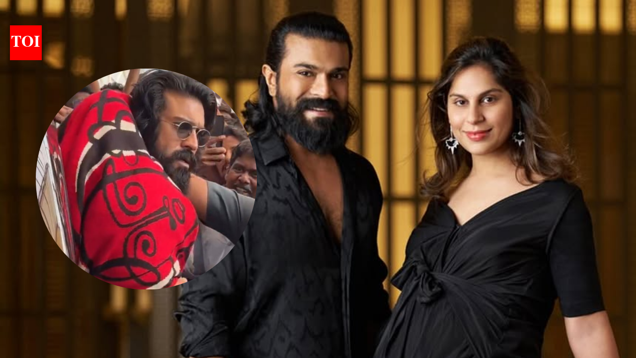 Ram Charan Faces Chaos Outside Hyderabad Hospital While Shielding Daughter Klin Kaara |