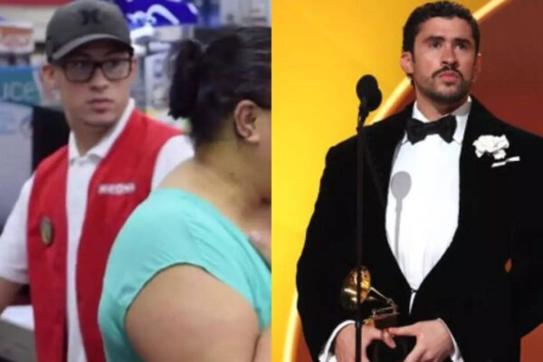 Bad Bunny’s pic from old job bagging groceries resurfaces after HISTORIC Grammy award win