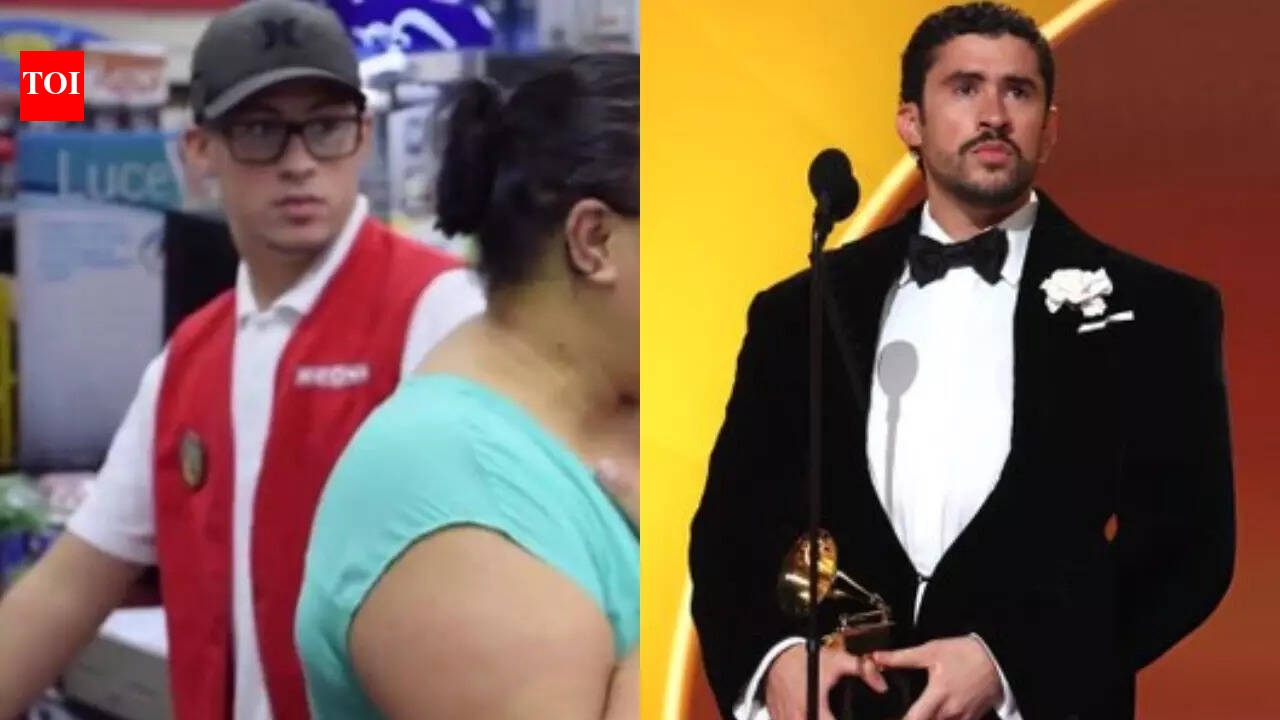 Bad Bunny’s pic from old job bagging groceries resurfaces after HISTORIC Grammy award win