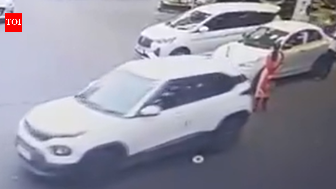 Pune hit-and-run horror: CCTV captures moment car hit Tehseen Poonawalla’s mother at fuel pump, flees scene