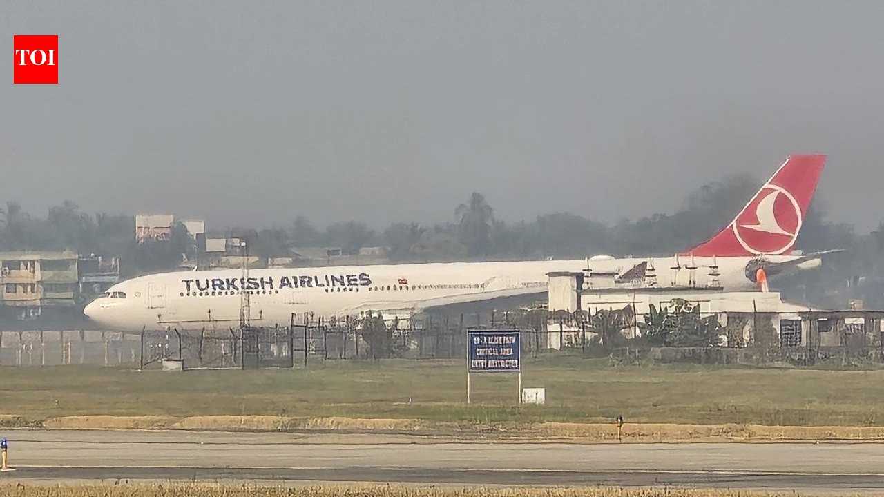 NEW DELHI: A Turkish Airlines flight’s made an emergency landing in Kolkata after its right engine caught fire minutes after take-off from Kathmandu airport on Wednesday. The plane had 236 people on board, including 11 crew members.”The Turkish Airlines with flight number ‘THY-727′ caught fire within four minutes of the take off, the right engine caught fire. The flight took off at 1:28 PM (Local Time),” Teknath Sitaula, general manager of Tribhuvan International Airport told ANI.The pilot had alerted Kolkata air traffic control about a possible fire in the right engine, and the aircraft landed safely at 2.49pm with all 236 passengers on board.The director of Kolkata’s Netaji Subhash Chandra Bose International Airport said a full emergency was declared for the Turkish Airlines flight travelling from Kathmandu to Istanbul.The Turkish Airlines A330-303 aircraft is currently at Kolkata Airport and a probe is underway.The official said the pilots diverted the aircraft to the west of Kathmandu and shut down the right engine, keeping the plane airborne for around 10 minutes. Following the report, Tribhuvan International Airport was shut for about 15 minutes.About the AuthorTOI News DeskThe TOI News Desk comprises a dedicated and tireless team of journalists who operate around the clock to deliver the most current and comprehensive news and updates to the readers of The Times of India worldwide. With an unwavering commitment to excellence in journalism, our team is at the forefront of gathering, verifying, and presenting breaking news, in-depth analysis, and insightful reports on a wide range of topics. The TOI News Desk is your trusted source for staying informed and connected to the ever-evolving global landscape, ensuring that our readers are equipped with the latest developments that matter most.”Read MoreEnd of ArticleFollow Us On Social MediaVideos’Justice Is Crying…’: Mamata Banerjee Takes EC Head On In Supreme Court Over SIR Row In Bengal‘Combatise Space Command…L1 Needs To Go.’: Expert Stresses Defence Reforms After Budget 2026India-US Trade Deal Vs India-EU FTA: Which Agreement Delivers Bigger Exports Jobs And GrowthKorean ‘Love Game’ Under Lens After Ghaziabad Sisters Suicide Raises Alarm On Digital AddictionPolitical Storm Erupts As Rahul Gandhi, Ravneet Bittu Clash, Cong Targets PM Modi On Epstein FilesPiyush Goyal Defends India-US Trade Deal in Lok Sabha, Says Farmers And Dairy Interests Fully Safe’Sorry Papa’: Suicide Note From Three Sisters In Ghaziabad Triggers Debate On Gaming AddictionMamata Banerjee Takes SIR Battle Against Election Commission To Supreme Court, Openly Challenges BJPChina Backs BRICS Presidency, Highlights Record Trade Growth With India Amid Diplomatic ResetUS Lawmaker Rich McCormick Hails Trade Deal, Says India, US Key To Global Peace, Economic Stability123PhotostoriesGaming addiction, school dropout, isolation: Key details in Ghaziabad-Loni sisters’ death caseBengaluru plans 800-metre flyover to decongest Iblur Junction; ORR travel time to dropIs your rice real? Simple home checks for “plastic rice” and 5 recipes to tryBest-rated BTS tours: From ‘Love Yourself’ to ‘The Wings’ toursTop 5 real estate hotspots in Mumbai Metropolitan Region (MMR) in 2026Why BMW cars are so expensive: The features that make them stand outWhat is the difference between a lease and a rent agreement7 parenting lessons from Violet BridgertonHow vintage furniture shapes modern comfort10 most mispronounced food words and their correct pronunciation123Hot PicksBudget 2026Gold Silver PricesParliament Budget SessionRelationship consentIncome Tax CalculatorPublic holidays February 2026Bank Holidays februaryTop TrendingArtemi PanarinMLB Trade RumorsAyesha CurryKayla NicoleNHL Injury UpdatePuka NacuaRussell WilsonDenver Nuggets vs Detroit PistonsNikola JokicGold Riyadh Players Ranking