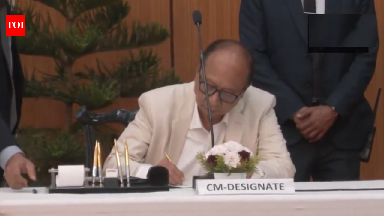 NEW DELHI: Bharatiya Janata Party’s Y Khemchand Singh was sworn in as the chief minister of Manipur on Wednesday. The NDA legislature party leader staked claim to form the government in the state earlier in the day. The ethnic violence-torn state was under President’s rule since February last year.Kuki BJP MLA Nemcha Kipgen and Naga People’s Front MLA L Dikho was sworn in as the deputy chief ministers.The ministry of home affairs announced the revocation of President’s rule in Manipur with immediate effect.”Pleased to stake claim to form the new government before the Hon’ble Governor, Shri Ajay Kumar Bhalla Ji, at Lok Bhavan today, following my arrival from New Delhi, in the august presence of BJP National General Secretary, Shri Tarun Chugh Ji, and BJP Northeast Coordinator, Shri Sambit Patra Ji,” Khemchand said in a post on X.The move followed the Manipur BJP legislature party’s decision to elect 62-year-old as its leader at a meeting held at the party’s headquarters in New Delhi. The meeting saw the participation of 35 out of the state’s 37 BJP MLAs and was attended by senior party leaders, including central observer Tarun Chugh, BJP’s northeast in-charge Sambit Patra and state president A Sharda Devi.Later, a separate meeting took place at the Manipur Bhavan in the national capital, bringing together MLAs of the NDA’s constituent parties in the state along with BJP legislators. Members from the National People’s Party, Naga People’s Front and Independents joined the discussions and unanimously backed Singh as the NDA legislature party leader, while Nemcha Kipgen of the Kuki community was endorsed as the deputy leader.N Biren Singh stepped down as Manipur chief minister in February 2025 following criticism over his government’s handling of the ethnic clashes between Meiteis and Kukis that erupted in May 2023, after which President’s Rule was imposed in the state.About the AuthorTOI News DeskThe TOI News Desk comprises a dedicated and tireless team of journalists who operate around the clock to deliver the most current and comprehensive news and updates to the readers of The Times of India worldwide. With an unwavering commitment to excellence in journalism, our team is at the forefront of gathering, verifying, and presenting breaking news, in-depth analysis, and insightful reports on a wide range of topics. The TOI News Desk is your trusted source for staying informed and connected to the ever-evolving global landscape, ensuring that our readers are equipped with the latest developments that matter most.”Read MoreEnd of ArticleFollow Us On Social MediaVideosRahul Gandhi Defends Naravane Memoir Quotes, Priyanka Questions Nishikant Dubey Quotes On Nehru’Justice Is Crying…’: Mamata Banerjee Takes EC Head On In Supreme Court Over SIR Row In Bengal‘Combatise Space Command…L1 Needs To Go.’: Expert Stresses Defence Reforms After Budget 2026India-US Trade Deal Vs India-EU FTA: Which Agreement Delivers Bigger Exports Jobs And GrowthKorean ‘Love Game’ Under Lens After Ghaziabad Sisters Suicide Raises Alarm On Digital AddictionPolitical Storm Erupts As Rahul Gandhi, Ravneet Bittu Clash, Cong Targets PM Modi On Epstein FilesPiyush Goyal Defends India-US Trade Deal in Lok Sabha, Says Farmers And Dairy Interests Fully Safe’Sorry Papa’: Suicide Note From Three Sisters In Ghaziabad Triggers Debate On Gaming AddictionMamata Banerjee Takes SIR Battle Against Election Commission To Supreme Court, Openly Challenges BJPChina Backs BRICS Presidency, Highlights Record Trade Growth With India Amid Diplomatic Reset123PhotostoriesNot just potato: 9 types of popular fillings that make samosa a true food lover’s delightGaming addiction, school dropout, isolation: Key details in Ghaziabad-Loni sisters’ death caseBengaluru plans 800-metre flyover to decongest Iblur Junction; ORR travel time to dropIs your rice real? Simple home checks for “plastic rice” and 5 recipes to tryBest-rated BTS tours: From ‘Love Yourself’ to ‘The Wings’ toursTop 5 real estate hotspots in Mumbai Metropolitan Region (MMR) in 2026Why BMW cars are so expensive: The features that make them stand outWhat is the difference between a lease and a rent agreement7 parenting lessons from Violet BridgertonHow vintage furniture shapes modern comfort123Hot PicksBudget 2026Gold Silver PricesParliament Budget SessionRelationship consentIncome Tax CalculatorPublic holidays February 2026Bank Holidays februaryTop TrendingArtemi PanarinMLB Trade RumorsAyesha CurryKayla NicoleNHL Injury UpdatePuka NacuaRussell WilsonDenver Nuggets vs Detroit PistonsNikola JokicGold Riyadh Players Ranking