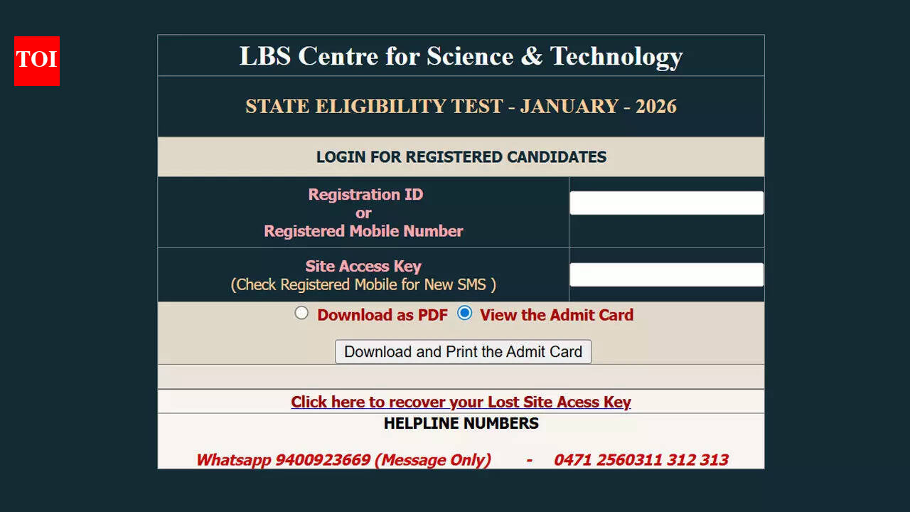 Kerala STET 2026 hall ticket released, Paper I and II exam admit card download link