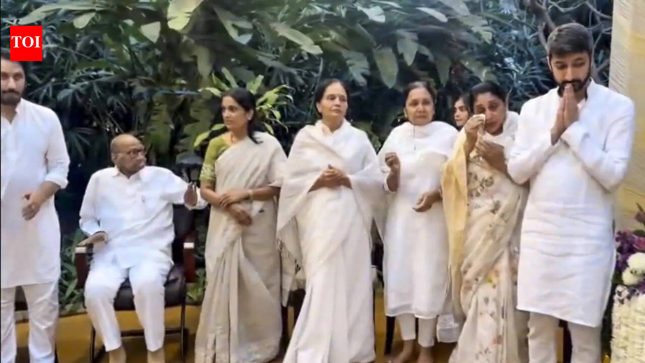 Maharashtra deputy CM Sunetra Pawar with son Jay Pawar, NCP (SP) chief Sharad Pawar and others during a ceremony to pay tribute to former deputy chief minister Ajit Pawar (PTI) PUNE: As suspense over the merger of the two NCPs continues, family patriarch Sharad Pawar on Wednesday met late nephew Ajit Pawar’s wife Sunetra Pawar at her residence in Baramati for the first time after she took oath as Maharashtra’s deputy CM.Amid reports of a division in the family, Pawar, Sunetra, her sons Parth and Jay, and other relatives held a closed-door meeting in their hometown late Wednesday, reigniting the reunification buzz. Pawar Senior and his wife Pratibha offered condolences to Ajit Pawar’s family, and together, they all met locals who visited them.The NCP (SP) chief had, a few days ago, made his disappointment clear as he said Sunetra did not consult him about taking up the deputy CM’s post last week. However, he told reporters in Baramati on Wednesday morning he supported her decision. “I am happy that she was given the opportunity.” Despite ill health, he spent the entire day in a series of meetings in Baramati. Among these were a closed-door meeting with Sunetra’s sons and Ajit Pawar’s sister, Vijaya Patil, on Vidya Pratishthan campus. Later in the day, key members of the Pawar family met at Sunetra’s residence.Pawar also chaired a meeting of the trustees of Vidya Pratishthan, of which he is president. Parth and Jay were also called for the meeting, where both were apprised of the functioning of Vidya Pratishthan in which Ajit Pawar was a trustee. There was also a primary discussion on Ajit Pawar’s proposed memorial, sources told TOI .Pawar returned to Baramati from Mumbai on Tuesday after cancelling his Delhi visit to participate in the budget session of Parliament. “Be it Lok Sabha, Rajya Sabha or assembly, I was a member of these houses for 58 years. But, for the first time, I could not attend the Budget session due to the tragedy (Ajit Pawar’s death in a plane crash),” Pawar added.End of ArticleFollow Us On Social MediaVideosEAM Jaishankar, Marco Rubio Underscore De-Risking Supply Chains At US Critical Minerals MeetOppn Women MPs Storm Treasury Benches Amid Protests: Inside PM Modi’s Lok Sabha Speech Cancellation‘This is the era for India’: BlackRock CEO Larry Fink Hails New Delhi’s Economic Rise’Agriculture, Dairy Protected’: Piyush Goyal Cheers India-US Pact; Jaishankar Meets Trump Top Aides’Insulted Sikh Community’: Hardeep Puri Slams Rahul Gandhi Over ‘Traitor’ Remark At Ravneet BittuRahul Gandhi Defends Naravane Memoir Quotes, Priyanka Questions Nishikant Dubey Quotes On Nehru’Justice Is Crying…’: Mamata Banerjee Takes EC Head On In Supreme Court Over SIR Row In Bengal‘Combatise Space Command…L1 Needs To Go.’: Expert Stresses Defence Reforms After Budget 2026India-US Trade Deal Vs India-EU FTA: Which Agreement Delivers Bigger Exports Jobs And GrowthKorean ‘Love Game’ Under Lens After Ghaziabad Sisters Suicide Raises Alarm On Digital Addiction123PhotostoriesJupiter-inspired names for babies born on ThursdayFrom Miley’s leather to Rosé’s black dress: 5 Grammy trends you can actually wear to work today5 types of main door locks and which one is perfect for apartments6 reality TV couples who didn’t last: Nick Thompson and Danielle Ruhl, Josh Oyinsan and Mimii Ngulube and moreWhat’s streaming on Apple TV+ in February 2026: New seasons, romance, and monster mayhemFrom India to Russia: Stunning frozen rivers from around the world10 oldest restaurants in Bengaluru and their most popular dishesMeryl Streep films on OTT that highlight her timeless talent5 most expensive buildings from across the world and why they cost so muchMumbai–Pune Expressway turns parking lot as vehicles remain stuck for 12 hours123Hot PicksBudget 2026Gold Silver PricesParliament Budget SessionRelationship consentIncome Tax CalculatorPublic holidays February 2026Bank Holidays februaryTop TrendingNBA Trade NewsMLB Trade RumorsCardi BKayla NicoleLindsey Vonn ACL InjuryCooper DeJeanTom BradyDenver Nuggets vs Detroit PistonsWho is Mickey Lolich WifeMickey Lolich Passes Away