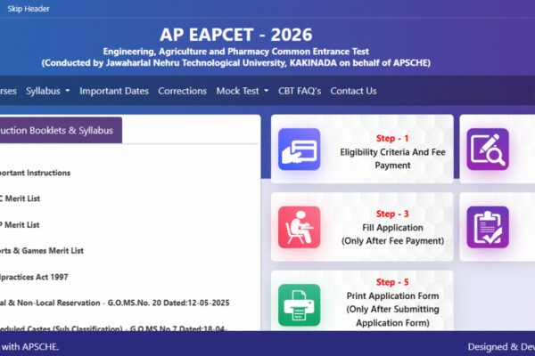 AP EAPCET 2026 registration begins at cets.apsche.ap.gov.in: Direct link to apply here