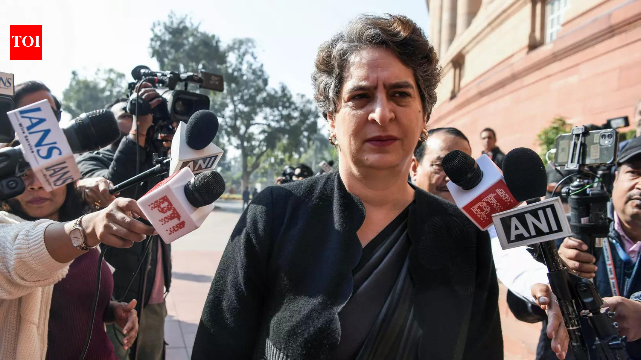 NEW DELHI: Congress slammed Prime Minister Narendra Modi for “hiding behind Speaker” after Om Birla said that he had requested the PM to not to come to the House when he was scheduled to reply to the President’s address, citing security reasons by the women MPs. The Lok Sabha eventually passed the Motion of Thanks on the President’s address without the customary reply by the prime minister.”The PM is hiding behind the Speaker. Yesterday, he did not have the guts to come to the House because three women were standing before the bench. What nonsense is this? There is no discussion because the govt doesn’t want discussion to happen,” Wayanad MP Priyanka Gandhi said on Thursday, shortly after the Lok Sabha session was adjourned again within seconds.Moreover, Congress leader Pawan Khera dismissed the “security concerns” claims as raised by the Speaker, saying that the women MPs were there to protest.PM Modi was scheduled to speak in Lok Sabha on Wednesday at 5pm. However, when the proceedings began, the women opposition leaders stood around the PM’s chair displaying posters as a mark of protest. The prime minister was not present in the House and the speech was eventually cancelled.Om Birla alleged that the MPs “could have created an inappropriate incident near the Prime Minister’s chair”, thus, he advised the PM not to visit the House.”Are the Modi government and their subservient journalists trying to say that women are inherently violent? Is protest by a woman considered terrorism? Were the Modi government and their compliant journalists uncomfortable with a Dalit woman MP standing up? Do they consider them untouchable?” Khera said reacting to the claims.”The Modi government and its servile journalists should apologize to the women of the country, especially Dalit women,” he added.The opposition has been protesting against the Centre over the proposed India–US trade deal, which it claims will hurt farmers and agriculture, the suspension of eight opposition MPs during the Budget Session, the alleged sidelining of Parliament in communicating key policy decisions, and the controversy surrounding former Army chief MM Naravane’s memoir, which Rahul Gandhi cited while accusing the government of compromising national interests, escalating tensions inside and outside the House.About the AuthorTOI News DeskThe TOI News Desk comprises a dedicated and tireless team of journalists who operate around the clock to deliver the most current and comprehensive news and updates to the readers of The Times of India worldwide. With an unwavering commitment to excellence in journalism, our team is at the forefront of gathering, verifying, and presenting breaking news, in-depth analysis, and insightful reports on a wide range of topics. The TOI News Desk is your trusted source for staying informed and connected to the ever-evolving global landscape, ensuring that our readers are equipped with the latest developments that matter most.”Read MoreEnd of ArticleFollow Us On Social MediaVideosArt of the deal: How India turned from Maharaja of tariffs to king of dealsIndia And US Close In On Trade Deal, Union Minister Piyush Goyal Says Signing Likely By Mid-MarchMumbai-Pune Expressway Nightmare Ends After 32 Hours Exposing Gaps In Emergency ResponseLok Sabha Passes President’s Address Without PM’s Reply For The First Time Since 2004 Amid StandoffIndia Can Wait Out Trump: Ajit Doval Warned Marco Rubio Against Bullying On Trade Deal, Says ReportIndia’s AI Rise Gets Global Push As UN Chief Praises Leadership, Nvidia CEO Predicts Job Surge’No Fixed Timeline Yet’: Jaishankar Clears Air About The Process Behind India-US Trade Negotiations’India Will Decide…’: Russia Backs Delhi After US Claims PM Modi Agreed To Stop Buying Russian OilEAM Jaishankar, Marco Rubio Underscore De-Risking Supply Chains At US Critical Minerals MeetOppn Women MPs Storm Treasury Benches Amid Protests: Inside PM Modi’s Lok Sabha Speech Cancellation123PhotostoriesExclusive photos that will shock you: Gas tanker crash chokes Pune–Mumbai expressway for 32 hours7 animals with the strangest and weirdest eyes in the animal kingdom10 things to buy from Surajkund International Crafts Mela this year32 hours, 30,000+ trucks, ambulances frozen, families sleeping in cars: Mega Pune-Mumbai Expressway jam explainedTop 7 real estate hotspots in Greater Noida in 20266 ultra-luxury cars for women who value style and power5 costly mistakes to avoid when purchasing your first homeThe 50: From an ugly clash between Rajat Dalal and Prince Narula to Elvish Yadav’s friend Archit Kaushik physically attacking Maxtern: Highlights from the episode5 best ways to cook broccoli for maximum health benefits7 flower seeds to sow in February for a colourful garden all season123Hot PicksBudget 2026Gold Silver PricesParliament Budget SessionGCC Unified Visa 2026Income Tax CalculatorPublic holidays February 2026Bank Holidays februaryTop TrendingNBA Trade NewsMLB Trade RumorsCardi BKayla NicoleLindsey Vonn ACL InjuryCooper DeJeanTom BradyDenver Nuggets vs Detroit PistonsWho is Mickey Lolich WifeMickey Lolich Passes Away