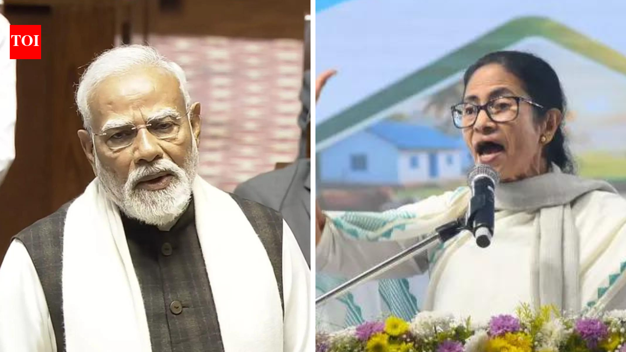 NEW DELHI: Prime Minister Narendra Modi on Thursday unleashed a scathing attack on the opposition, with a special focus on rivals in poll-bound states of West Bengal and Assam. At the receiving end were the Congress, which is the BJP’s principal challenger in Assam and a key contender for power in Kerala, and the Trinamool Congress, which is the saffron party’s arch political rival in West Bengal. The DMK, which rules poll-bound Tamil Nadu, also found a mention in the Prime Minister’s speech but there were no direct charges against the MK Stalin government.While the sharpest salvos were reserved for the Congress and the Gandhis, Mamata Banerjee and her Trinamool Congress came under attack for allegedly supporting the infiltrators.The Congress was quick to dub the Prime Minister’s address as “another election rally speech” and accused him of speaking lies.”Another election rally speech lasting 97 minutes in the Rajya Sabha today by the Prime Minister. As always, it was overflowing with abuses and assaults, distortions and dramatics, innuendos and insults — and of course his usual quota of blatant and brazen lies,” Congress leader Jairam Ramesh said on X.”His self-obsession and his fixation on dialogue-baazi and demagoguery was on full display,” the Congress leader added.‘Insensitive government in West Bengal’The Prime Minister called the Trinamool Congress in West Bengal “insensitive” and alleged that the ruling party was helping infiltrators. He took a jibe at Mamata Banerjee who herself appeared in the Supreme Court to argue in an ongoing case against the ongoing Special Intensive Revision (SIR) in her state.West Bengal will vote to elect a new assembly in a month or two and the BJP is going all out to wrest power from the Trinamool Congress.”Our colleagues from the TMC spoke a lot… They should introspect… A merciless government that is creating new records of decline, and they are giving sermons here. Such merciless government is pushing the future of people into darkness,” Modi said referring to the Mamata Banerjee-led West Bengal government.”They only care about power… Even the most prosperous countries are pushing out illegal infiltrators. In our country, courts are being pressured to save infiltrators,” he alleged.”How would the youth of the country forgive such people who are putting in efforts to fight the case of infiltrators? They are snatching the rights of our youth, their livelihood… tribal land. It endangers the lives of our sons and daughters… But they only care about power, and they are advising us,” he lamented. Modi said they are “blind” to these problems being faced by the youth.‘Congress, Congress, Congress … and Assam’The bulk of Prime Minister Modi’s speech was focussed on the Congress and the Gandhis including Jawahar Lal Nehru and Indira Gandhi.The Congress was accused of insulting the President and hence the entire tribals and the women community, insulting a Sikh BJP leader Ravneet Singh Bittu and hence the entire Sikh community and finally insulting an Assamese acting Lok Sabha Speaker on chair and hence the entire Assamese people.Talking about disruptions in the Lok Sabha, the Prime Minister said, “Congress insulted the President. It’s shameful…Yesterday in the Lok Sabha, a discussion could not be held on the President’s address. It is an insult to the office of the President. Such people do not have the right to speak about the Constitution”.”You have insulted tribals, women, and the top post of India,” he pointed out.”The incident that took place in the Lok Sabha is very painful. We can understand your frustration, but it was done in the temple of democracy. At that time, there was an MP from Assam in the chair, and papers were thrown at him. Is it not an insult to the northeast? Not an insult to the people of Assam?”He was referring to Dilip Saikia, a BJP MP from Darrang-Udalguri in Assam, and Krishna Prasad Tenneti, a TDP MP from Bapatla, Andhra Pradesh. Both are members of the Panel of Chairpersons in the Lok Sabha.Assam, like Bengal, will vote to elect a new assembly in some months and the Congress is going all out to defeat the BJP which has ruled the state for the last 10 years.With the entire opposition staging a walkout from Rajya Sabha after initially raising slogans against the Centre, the Prime Minister made the speech without any disruptions. The opposition claimed that the leaders of opposition (LoP) in both Rajya Sabha and Lok Sabha were not being allowed to speak, prompting them to stage a walkout.”Vipaksha ki awaaz nahi dabegi. Tanashahi nahi chalegi. LoP (Leader of Opposition) ko bolne do. (The opposition’s voice can’t be suppressed. Dictatorship cannot work. Let the LoP speak),” the opposition leaders raised slogans as soon as the Prime Minister started to speak. However, once they walked out there were no further disruptions unlike in Lok Sabha where the Prime Minister did not come to speak yesterday.(With inputs from agencies)About the AuthorTOI News DeskThe TOI News Desk comprises a dedicated and tireless team of journalists who operate around the clock to deliver the most current and comprehensive news and updates to the readers of The Times of India worldwide. With an unwavering commitment to excellence in journalism, our team is at the forefront of gathering, verifying, and presenting breaking news, in-depth analysis, and insightful reports on a wide range of topics. The TOI News Desk is your trusted source for staying informed and connected to the ever-evolving global landscape, ensuring that our readers are equipped with the latest developments that matter most.”Read MoreEnd of ArticleFollow Us On Social MediaVideos’Trump Wanted Unilateral Deal With India’: Former Envoy Unpacks India-US Trade Deal AnnouncementRahul Gandhi Called Ravneet Bittu ‘Traitor’ Because He Is Sikh: PM Modi’s Big Attack’Sit And Protest’: PM Modi Unfazed By Slogans, Takes Dig At Kharge As Opposition Walks Out Of RS’PM Hiding Behind Speaker’: Priyanka Gandhi Slams Om Birla’s Remark On Modi’s Lok Sabha Speech SkipWorld Praises India-US Trade Deal: PM Modi Tells Rajya Sabha Youth Will Gain Global Opportunities’Women MPs Near PM’s Chair’: Speaker Om Birla Reveals Why PM Modi Skipped Lok Sabha Speech’India Open To Explore Commercial Merits Of Venezuela Oil Import’: MEA On Trump’s Russian Oil ClaimIndia Shifts Trade Focus To Gulf Bloc After US And EU Deals, Piyush Goyal Announces Fresh FTA PushRajya Sabha Explodes As Nadda, Mallikarjun Kharge Trade Barbs Over Rahul Gandhi, ‘Gag’ On OppositionArt of the deal: How India turned from Maharaja of tariffs to king of deals123PhotostoriesCraziest things people have stolen from popular tourist locations5 high-performance cars that blend beauty with engineering powerPriyanka Chopra to Katrina Kaif: 5 iconic bridal jewellery pieces that made it to wedding trousseau of Bollywood’s top divas8 quick vegetarian air fryer dishes you can make in under 10 minutesFrom a lavish house in Dubai to net worth: Tejasswi Prakash and Karan Kundrra’s luxurious lifestyle5 countries where tourist travel is extremely restrictedZeenat Aman, Rekha, Waheeda Rehman, Madhubala: Rare, unseen moments of Bollywood’s most iconic leading ladiesAnanya Panday, Sara Ali Khan, Mouni Roy and Raveena Tandon: Celebrities who proudly display their Shiv bhakti sideAbhishek Bachchan birthday special: Must-watch films on OTT including ‘Guru’, ‘Dasvi’, ‘Manmarziyaan’, ‘Ludo’ and ‘Ghoomer’Kangana Ranaut is owning Parliament style again: 5 saree looks that made everyone stop scrolling123Hot PicksBudget 2026Gold Silver PricesParliament Budget SessionGCC Unified Visa 2026Income Tax CalculatorPublic holidays February 2026Bank Holidays februaryTop TrendingNBA Trade NewsNBA Trade UpdateNew Jersey Devils TradeStefon DiggsFramber ValdezWPL Final PreviewHarmanpreet KaurDeontay WilderBrad MarchandChris Paul