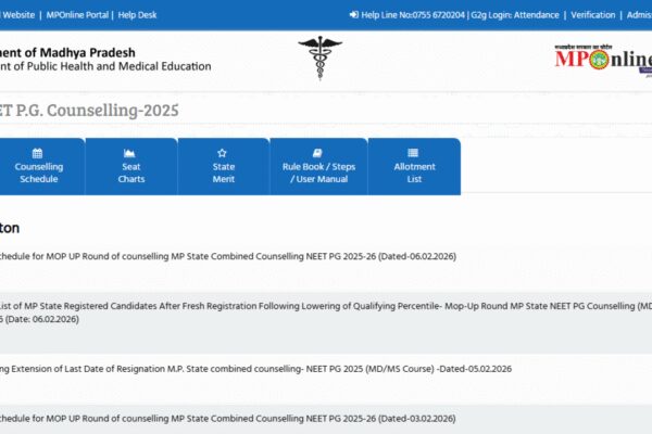 MP NEET PG counselling 2025 round 3 merit list released; 5,344 candidates qualify: Direct link to download here