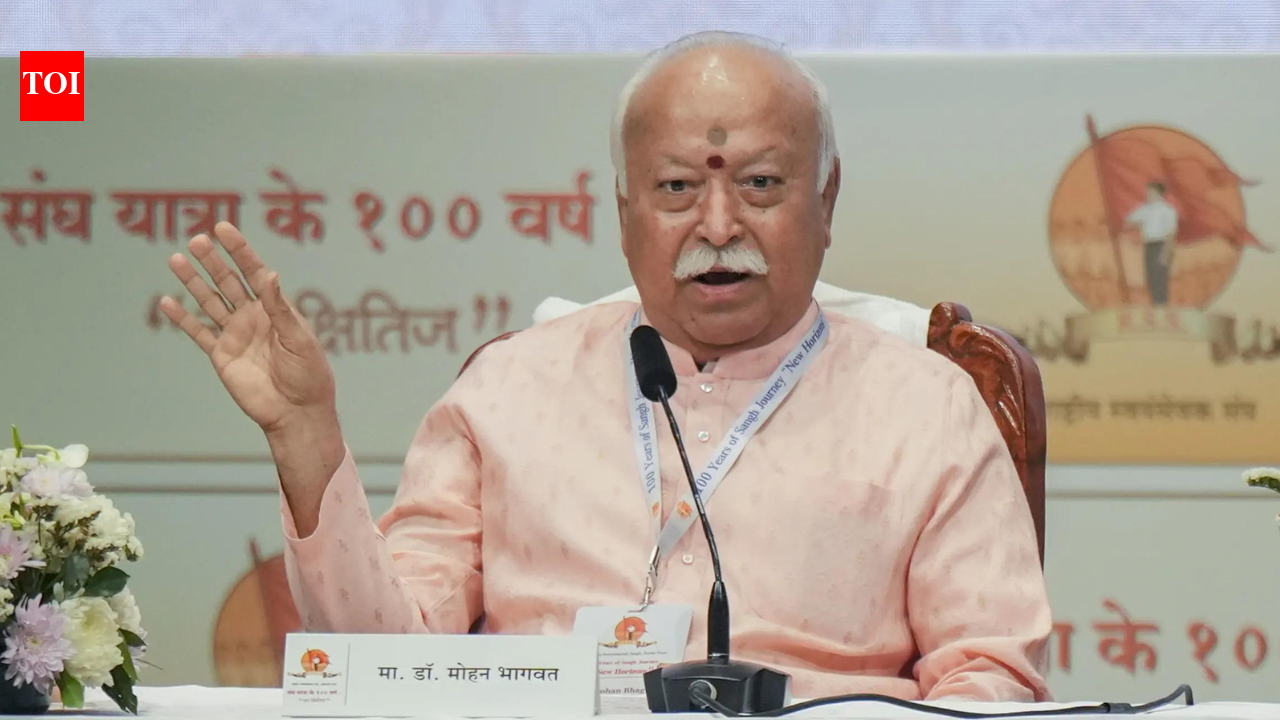File photo: RSS chief Mohan Bhagwat (Picture credit: PTI) NEW DELHI: RSS chief Mohan Bhagwat on Sunday said the organisation had asked him to continue working despite completing 75 years of age, adding that he would step down whenever the Sangh directs him to do so.Speaking during an interactive session at an event marking the Rashtriya Swayamsevak Sangh’s centenary, Bhagwat said there is no election for the post of RSS chief and appointments are made by regional and divisional heads.“There is no election to the post of RSS chief. Regional and divisional heads appoint the chief. Generally, it is said that after turning 75, one should work without holding any post,” Bhagwat said. He added that after informing the organisation about turning 75, he was asked to continue. “I have completed 75 years and informed the RSS, but the organisation asked me to continue working. Whenever the RSS asks me to step down, I will do so, but retirement from work will never happen,” he said.RSS chief must be Hindu, caste not a criterionBhagwat said the RSS does not follow community-based representation and that volunteers rise through the ranks based on their work. He asserted that the RSS chief will always be a Hindu, irrespective of caste and the post goes to the best available candidate.“If I were to choose a chief, I would go by the ‘best available candidate’ criterion,” he said, adding that belonging to the Scheduled Caste or Scheduled Tribe communities is not a disqualification, just as being a Brahmin is not a qualification.Organisation focuses on values, not campaigningThe RSS chief said the organisation’s work was about inculcating “sanskar” or values, and not campaigning. “Excessive campaigning leads to publicity and then arrogance,” he said, adding that publicity should be measured and timely.In a lighter remark, Bhagwat said the Sangh “extracts work till the last drop of blood from its volunteer” and that there has never been a situation where someone had to be retired.Language and anti-corruption stanceBhagwat said English would never be the medium of communication for RSS functioning as it is not an Indian language, though it is used where necessary. He also said the RSS works geographically and does not target any caste or community.On corruption, Bhagwat said the RSS supports anyone fighting it. “Our volunteers are told to support those who fight corruption,” he said, adding that corruption lies in people’s minds, not the system.He also urged people to detect and report illegal infiltrators to authorities and said caste-based reservations should continue “as long as needed,” while stressing the need for social unity.About the AuthorTOI News DeskThe TOI News Desk comprises a dedicated and tireless team of journalists who operate around the clock to deliver the most current and comprehensive news and updates to the readers of The Times of India worldwide. With an unwavering commitment to excellence in journalism, our team is at the forefront of gathering, verifying, and presenting breaking news, in-depth analysis, and insightful reports on a wide range of topics. The TOI News Desk is your trusted source for staying informed and connected to the ever-evolving global landscape, ensuring that our readers are equipped with the latest developments that matter most.”Read MoreEnd of ArticleFollow Us On Social MediaVideosUkraine to Gaza: Malaysia PM Anwar Ibrahim hails PM Modi’s unwavering global peace pushGogoi’s wife Elizabeth worked for Pakistani agent Ali Tauqeer Sheikh: Assam CM Himanta Biswa Sarma‘India’s Stand on Terrorism Is Clear’: PM Modi Speaks Firmly During Malaysia Visit”Strategic Ties And Trade Strengthened”: PM Modi Exchanges MoUs With Malaysian PM’Reasons For Reducing Russian Oil Imports Are…’ Foreign Expert Explains India-US Trade FrameworkIndia Reiterates Energy Security Priority, Signals Russia Oil Imports Will ContinueGhaziabad Sisters’ Deaths: Father’s Three Marriages Add Twist To Probe“Deal Favours US farmers” Opposition Attacks India-US Trade FrameworkFrom Tamil Pride To Global Trust: How PM Modi Used Culture To Reset India-Malaysia RelationsPM Modi In Kuala Lumpur Says India Malaysia Ties Are Rising, Unveils IMPACT Vision For Asia123PhotostoriesTop 5 real estate hotspots in Ahmedabad, Gujarat in 2026THIS Dev Anand masterpiece had a parallel English version that vanished for over four decades – All you need to knowIndian Railways almost fully electric: How it compares with Switzerland, China and Japan8 interesting ways to use leftover rajma for lunchJaideep Ahlawat birthday special: ‘Paatal Lok’, ‘The Family Man 3’, ‘Jewel Thief’, ‘Maharaj’ — ranking his most powerful OTT performancesValentine’s week watchlist: Latest romantic series to enjoy on OTTFrom Jennifer Aniston to Selena Gomez: 5 celebs who opened up about their toxic marriage and relationship with partnersChef Sanjeev Kapoor shares bizarre food combinations that you will secretly loveBrad Arnold passes away at 47: All about the ‘3 Doors Down’ vocalistInside Sivakarthikeyan and Aarthi Sivakarthikeyan’s parenting style: A thoughtful blend of love, balance and mindful choices123Hot PicksBudget 2026Gold Silver PricesParliament Budget SessionGCC Unified Visa 2026Income Tax CalculatorPublic holidays February 2026Bank Holidays februaryTop TrendingIndia vs USA LiveCooper Kupp WifeKayla NicoleSuper Bowl LX TicketOliver RowlandJustin GaethjeLIV GolfLiam Paro vs Paddy Donovan Net WorthWinter Olympics 2026NBA Trade Update