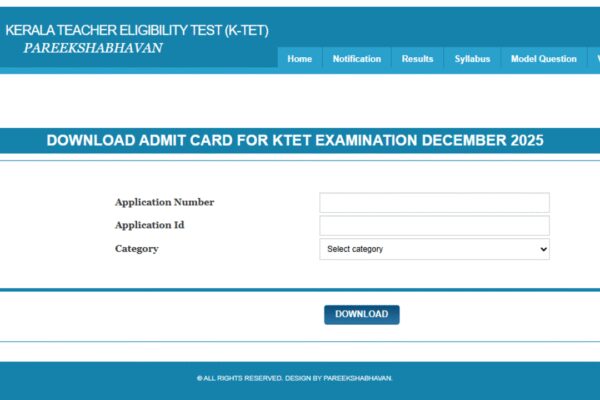KTET hall ticket 2026 released at ktet.kerala.gov.in: Direct link to download admit card here