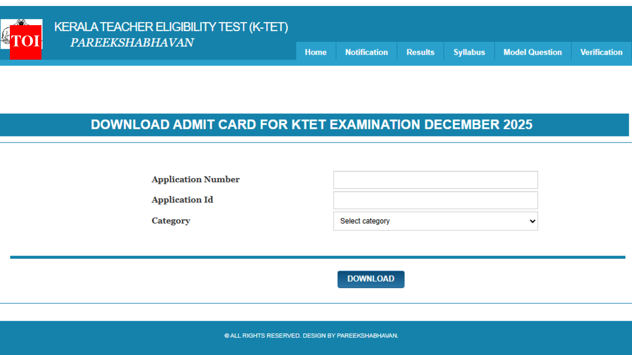 KTET hall ticket 2026 released at ktet.kerala.gov.in: Direct link to download admit card here