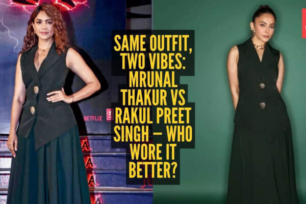Mrunal Thakur vs Rakul Preet Singh: Who wore the Juhi Bengani waistcoat-and-skirt set better?