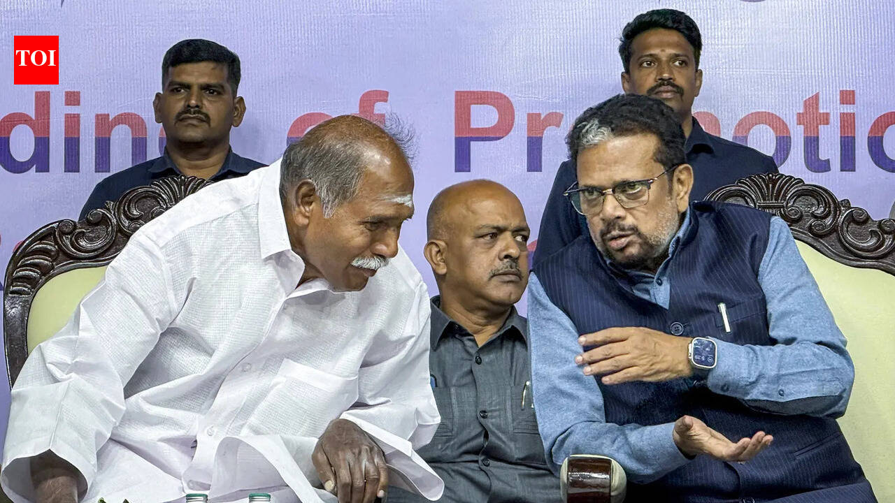 Puducherry: Puducherry chief minister N Rangasamy (left) interacts with lieutenant governor K Kailashnathan at a ceremony at Kamban Kalaiyarang, in Puducherry. (PTI Photo) NEW DELHI: Puducherry chief minister N Rangasamy on Thursday once again called for statehood for the Union territory, ahead of the assembly elections slated for April.Rangasamy was responding to remarks by opposition DMK leaders R Siva and AMH Nazeem, who urged that the demand for statehood should be pursued “without let-up.” Puducherry has remained a Union territory since the former French settlements merged with India in 1962.The chief minister highlighted the “hindrance” that the Union territory status poses to the elected government’s decision-making. The status means that in Puducherry, key powers are exercised by the lieutenant governor, who is a central government appointee, rather than the elected chief minister, limiting the authority of the local administration.“Lack of powers for the elected government under Puducherry’s current Union Territory status has been a major obstacle, preventing the ministry from taking swift decisions and implementing programmes. My party (All India NR Congress) would support the statehood demand if there is a collective consensus among all legislators and political parties,” Rangasamy said in the House, according to PTI.He added that Puducherry had achieved “significant development” over the past five years, despite the challenges arising from the limited powers of the elected government.“As today’s assembly session marks the final sitting of the five-year House, I feel fully satisfied that we were able to meet the aspirations and expectations of the people, thanks to the cooperation of all sections,” Rangasamy stated.Both Siva, the leader of the opposition in the assembly, and Nazeem expressed the DMK’s “full support” for Puducherry’s demand for statehood.“To achieve statehood, we will back any decision, including boycotting the forthcoming Assembly elections, if necessary, as statehood is crucial for the welfare of the people,” they said.Following the chief minister’s response to members’ views on statehood and other matters, Speaker R Selvam adjourned the House sine die.About the AuthorTOI News DeskThe TOI News Desk comprises a dedicated and tireless team of journalists who operate around the clock to deliver the most current and comprehensive news and updates to the readers of The Times of India worldwide. With an unwavering commitment to excellence in journalism, our team is at the forefront of gathering, verifying, and presenting breaking news, in-depth analysis, and insightful reports on a wide range of topics. The TOI News Desk is your trusted source for staying informed and connected to the ever-evolving global landscape, ensuring that our readers are equipped with the latest developments that matter most.”Read MoreEnd of ArticleFollow Us On Social MediaVideosFirst Post-Hasina Polls See BNP-Jamaat Clash, Violence, Low Turnout As Yunus Promises New BangladeshZero Tariff Available To India Too: Goyal On Rahul’s ‘Textiles’ Claim On US-Bangladesh Trade DealHaryana: 25-Year-Old Woman Crushed To Death After Drunk Cop Rams Car Into E-Rickshaw In AmbalaRahul Gandhi Faces Motion In Lok Sabha As BJP MP Seeks Termination And Lifetime Ban From ParliamentRijiju Shares ‘Illegal Video’ Of Speaker’s Chamber, Says ‘Congress MPs Abused, Threatened PM Modi’UN Flags Jaish-e-Mohammed Role In Delhi Red Fort Attack Raises Alarm Over Masood Azhar’s Women Wing’Let Us Do It Together’: Rahul Gandhi Cuts In As Ashwini Vaishnaw, Pralhad Joshi Speak To ReportersIndia Reducing Russian Oil Trade: Trump’s Aide Claims At Key US Hearing, Moscow Calls Out Washington’Decades Of Trust Undone’: US Congress Blasts Trump On India, Quad Ties, Wants Sergio Gor To TestifyDid India Attack Kirana Hills In Pakistan? IAF Vice Chief Clarifies Op Sindoor Terror Targets123PhotostoriesTop 8 most expensive homes in DelhiMahashivratri 2026 tips based on your date of birth8 anti-inflammatory soups that can heal from inside outTop 5 real estate hotspots in Hyderabad: A 2026 investment guideDelhi gets its first Yamuna river cruise from Feb 20 — here’s what to expectBest Bollywood survival thrillers to watch ahead of Shanaya Kapoor and Adarsh Gaurav’s ‘Tu Yaa Main’ releaseInside Bishnoi gang’s hit list: Sidhu Moosewala, Salman Khan, Ranveer Singh, Rohit Shetty & moreDelhi Metro’s Magenta line: 89km, 65 stations, seamless connectivity across the city7 ways to add hydrating coconut water to daily meals7 best paintings to place at your home entrance, as per Vastu Shastra123Hot PicksBharat bandh todayGold Silver PricesBangladesh Elections 2026Bharat BandhIncome Tax CalculatorPublic holidays February 2026Bank Holidays februaryTop TrendingSteve SmithLindsey Vonn QuoteSarla MaheshwariJuraj SlafkovskyLeBron JamesElvis MerzlikinsMilano CortinaKayla NicoleJulia SimonClash Royale Controversy
