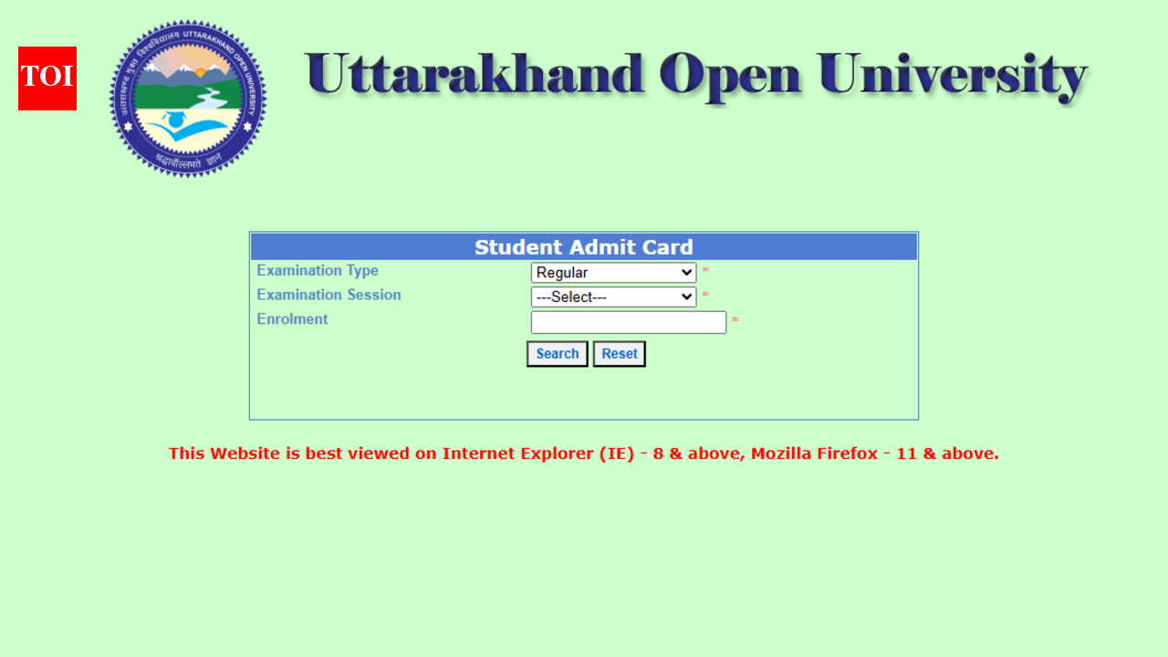 Uttarakhand Open University admit card released for December 2025 session: Direct link to download hall ticket here